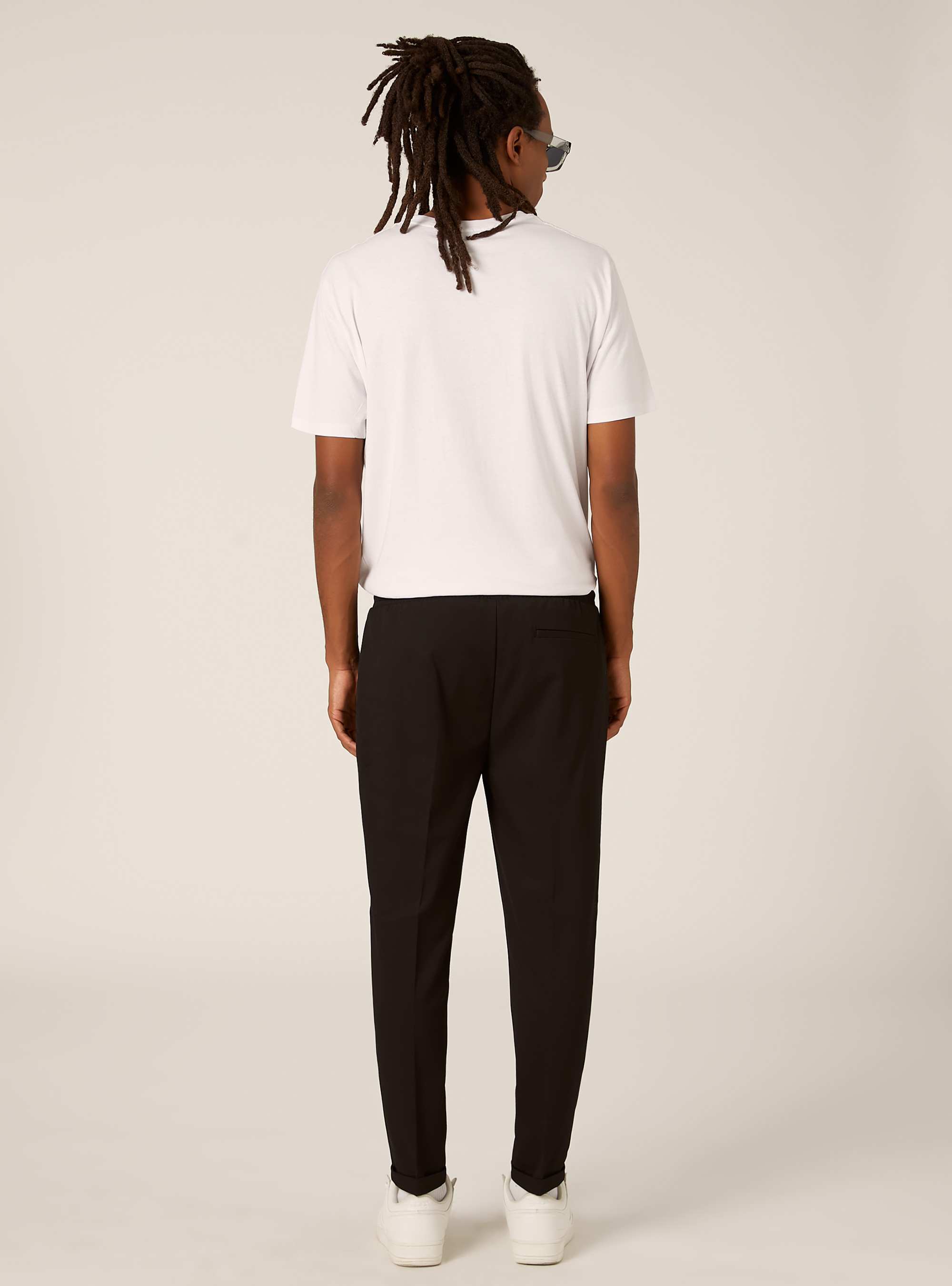 Twill jogger pants, BK1 BLACK