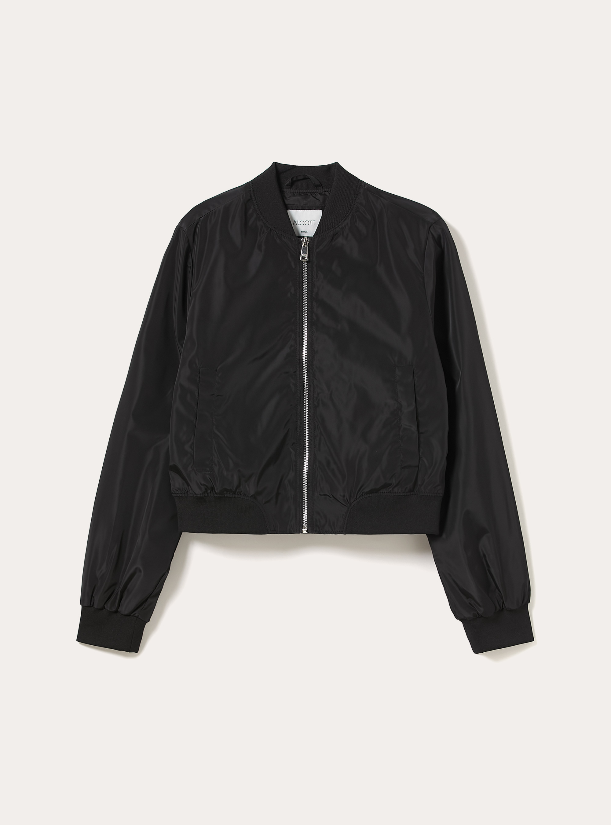 Bomber boxy fit brillante, BK1 BLACK