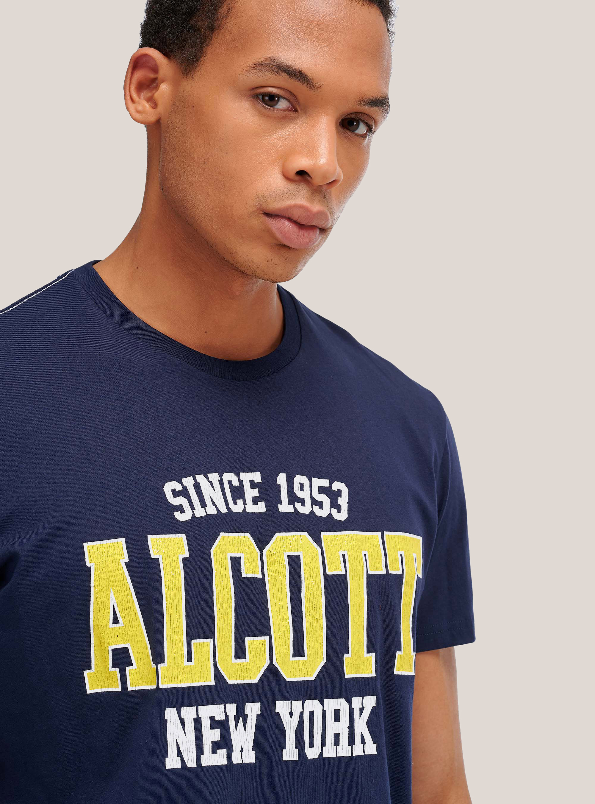 T-Shirt mit Alcott-Logo, C0217 BLUE