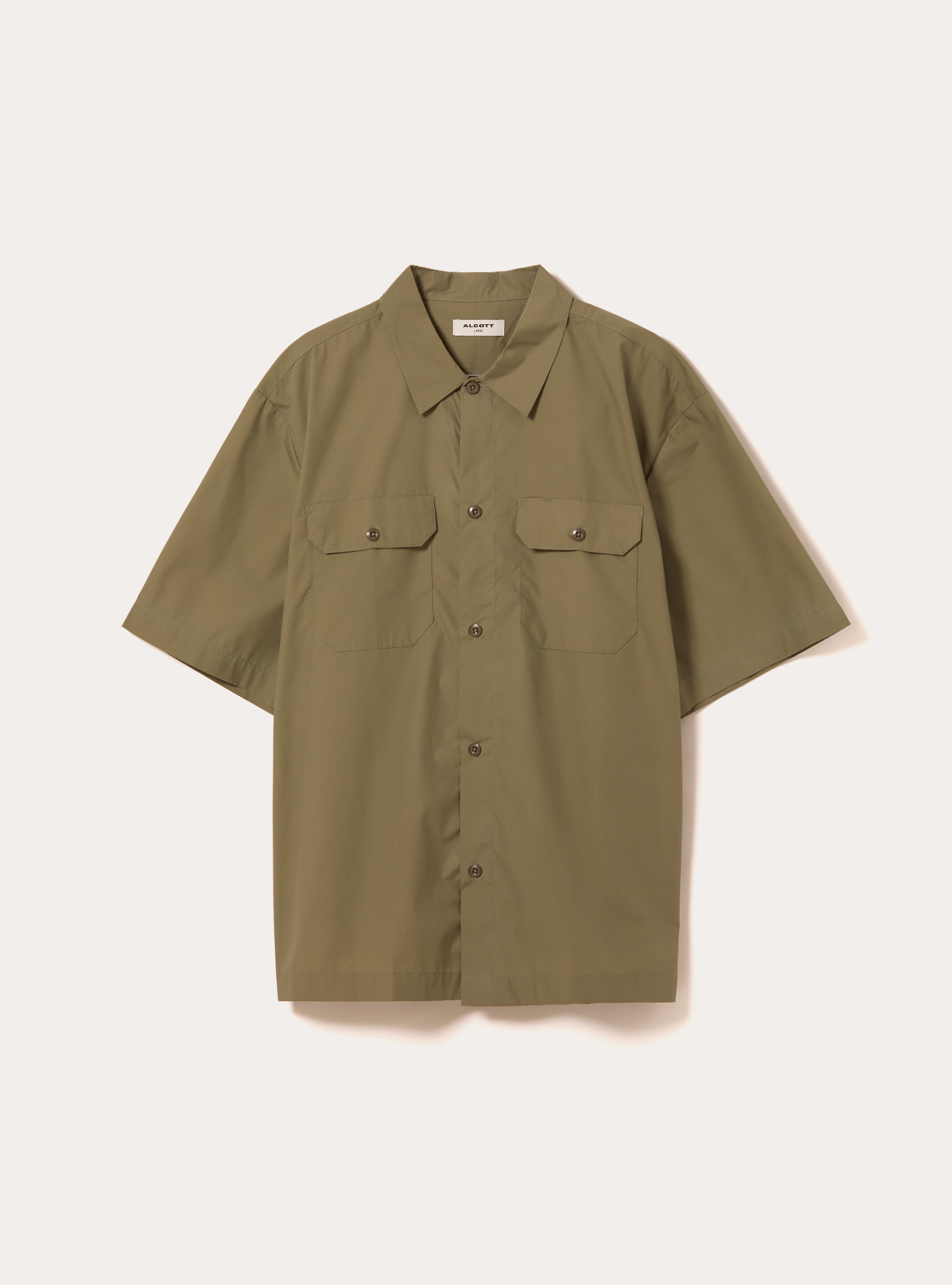 Boxy Fit Poplin Shirt, KY2 KAKY MEDIUM