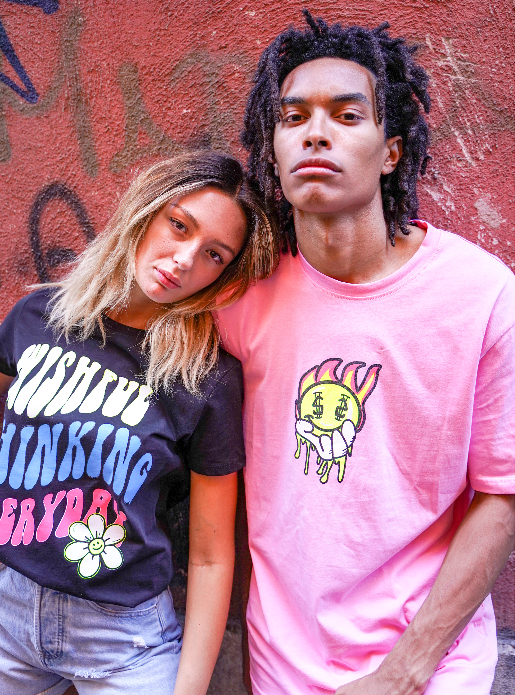 T-shirt with Smile Collection print, PK2 MEDIUM PINK