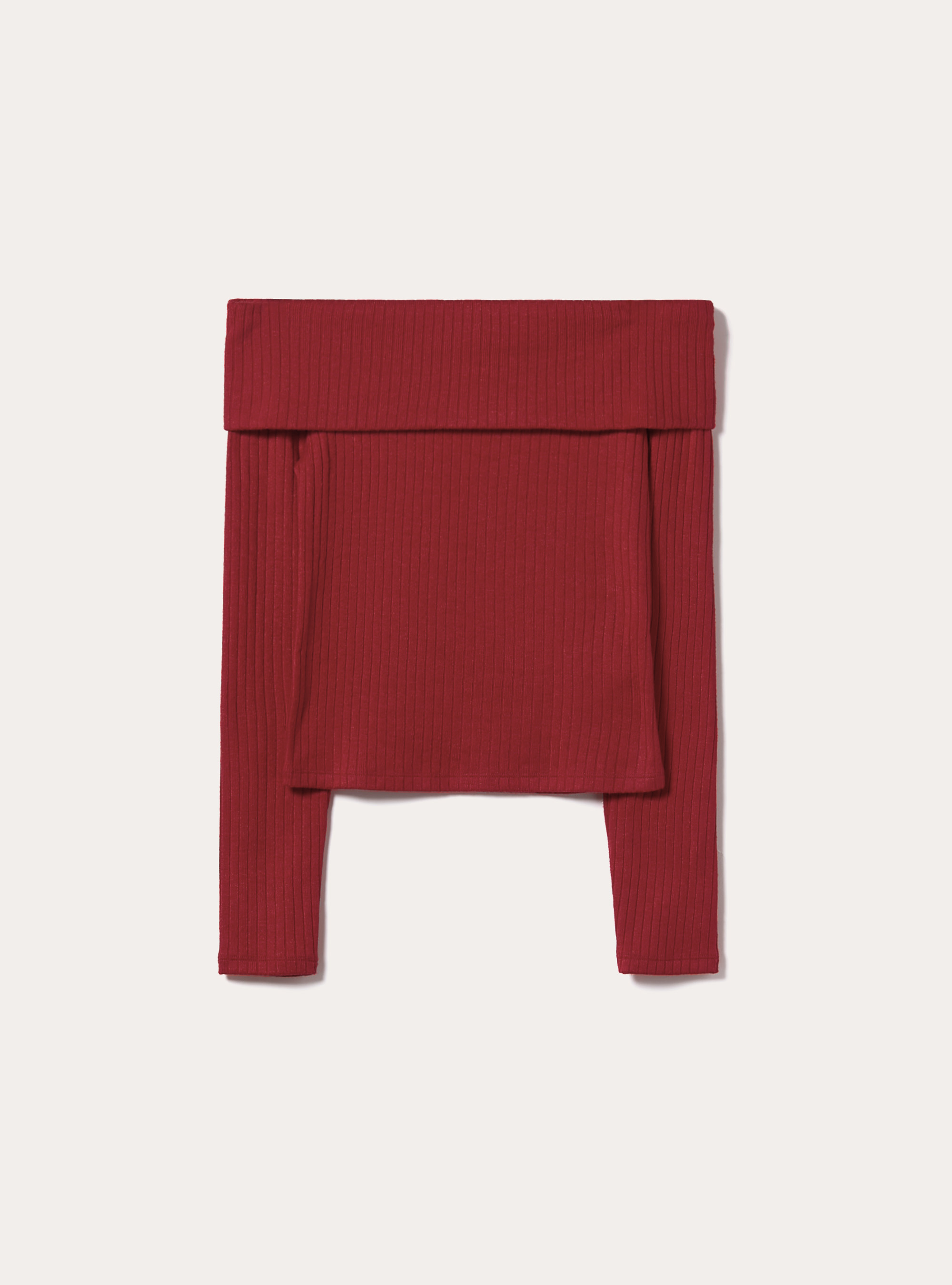 Maglietta con spalle scoperte, BO1 BORDEAUX DARK