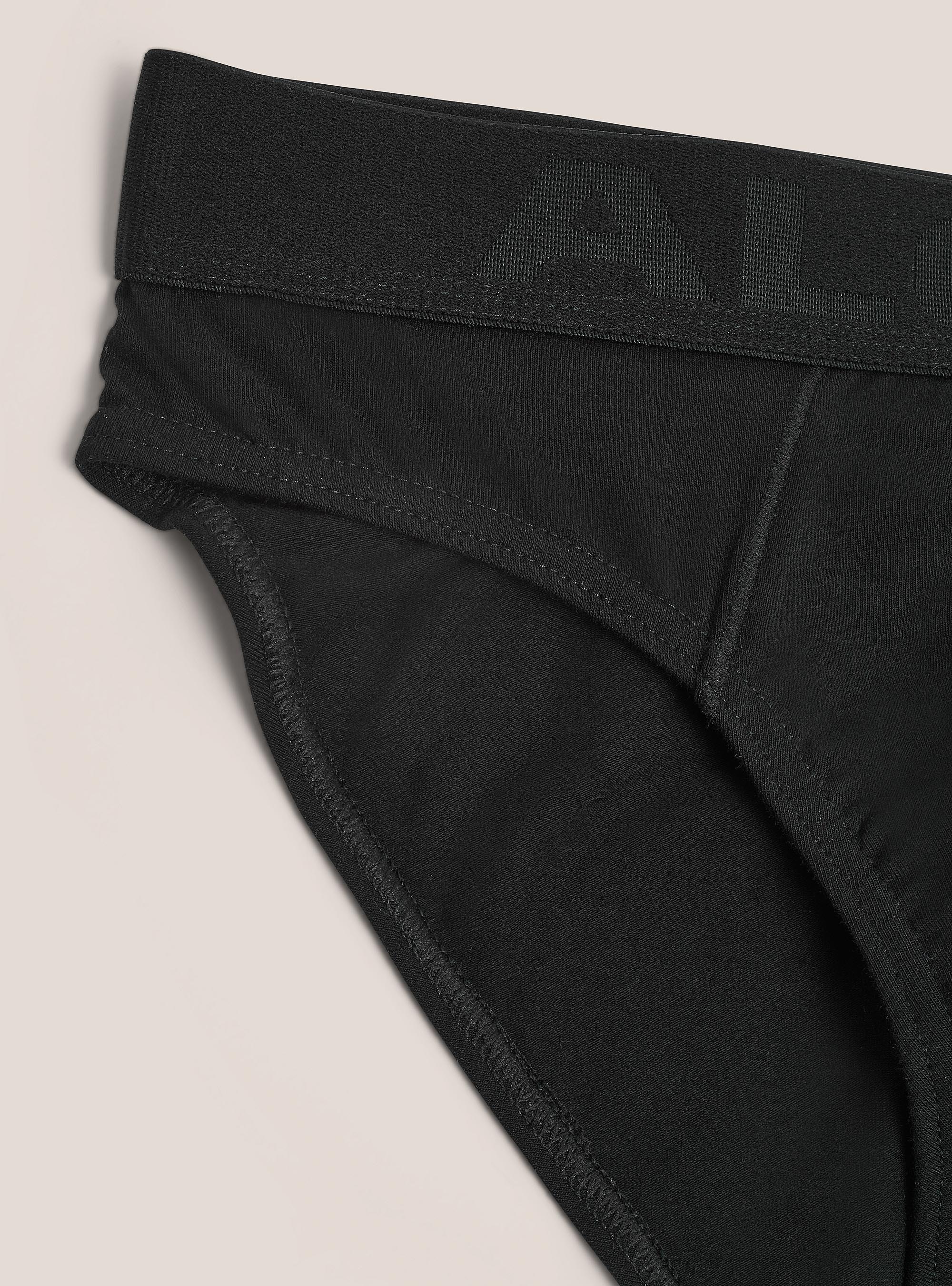 Elastic cotton slip with logo, BLACK