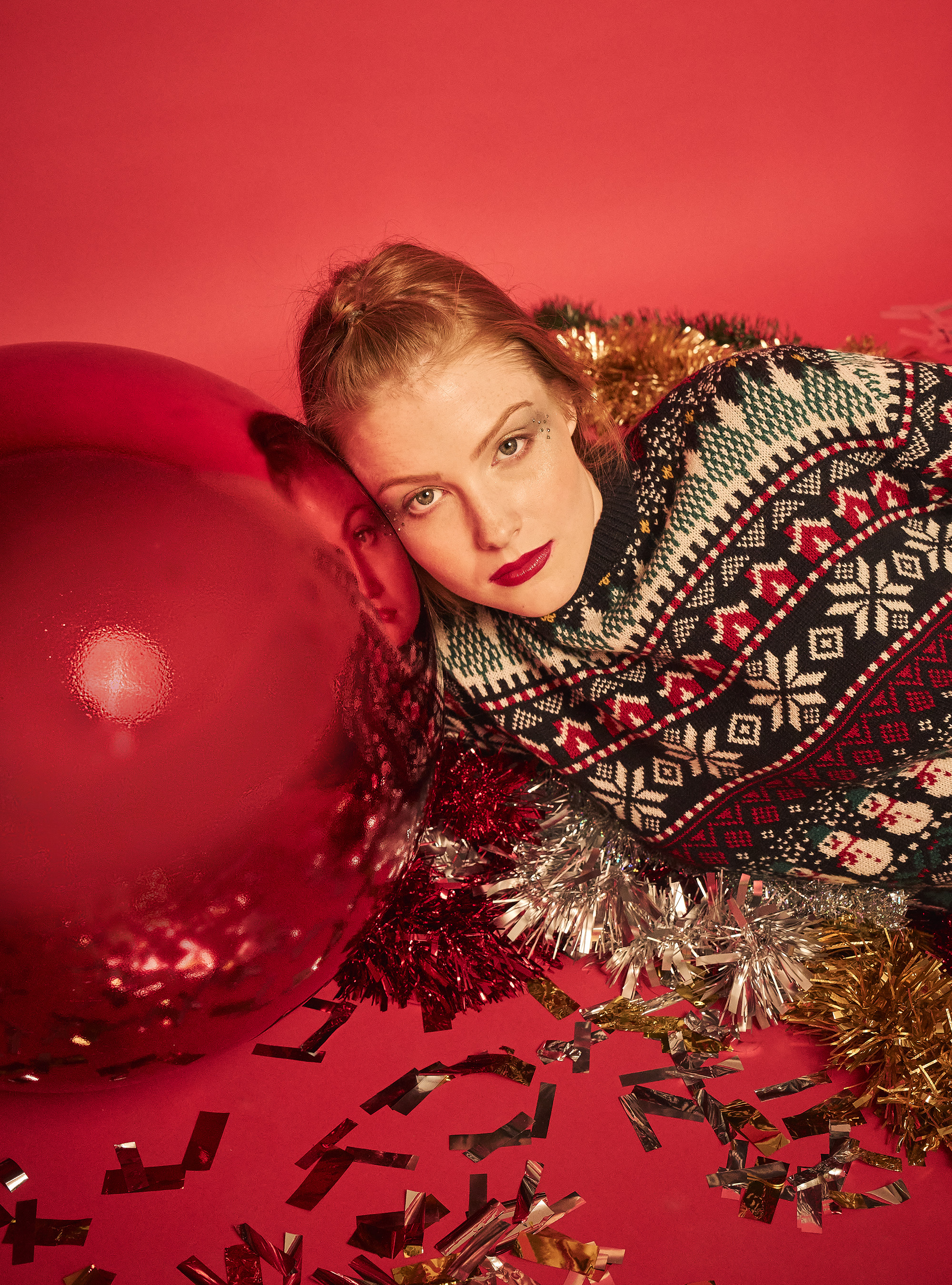 Christmas Family Collection pullover, NA1 NAVY DARK