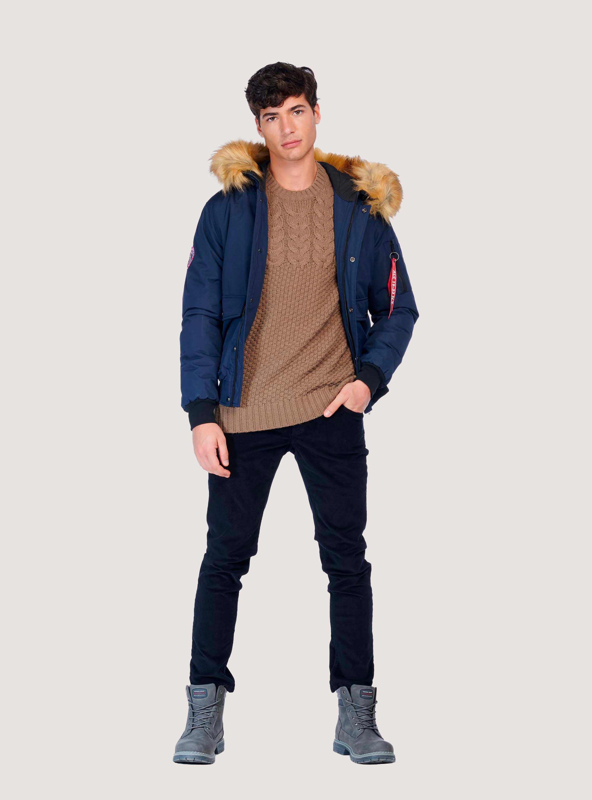 BRAIDED PULLOVER, CAMEL