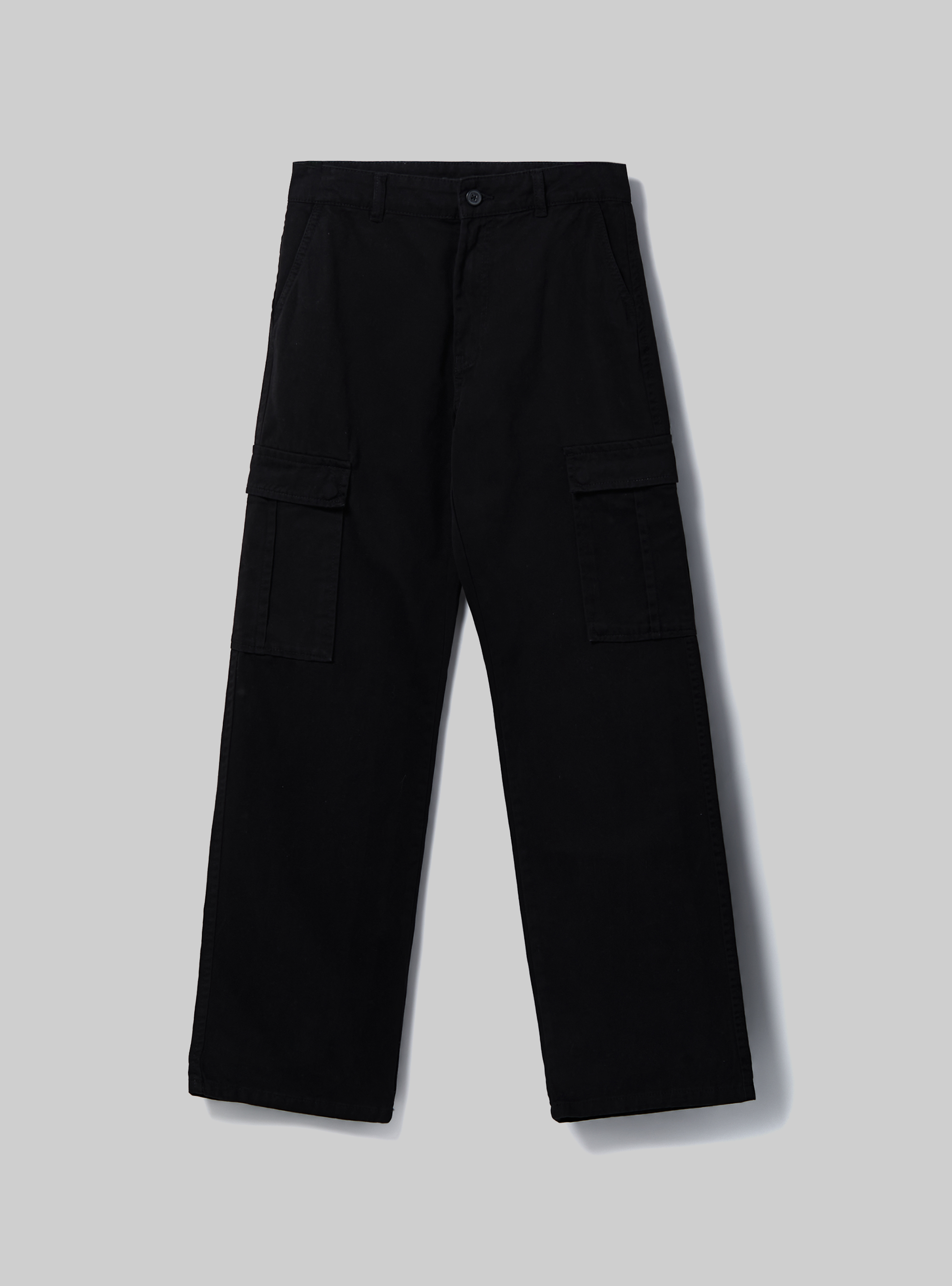 Pantal&oacute;n cargo de sarga, BK1 BLACK
