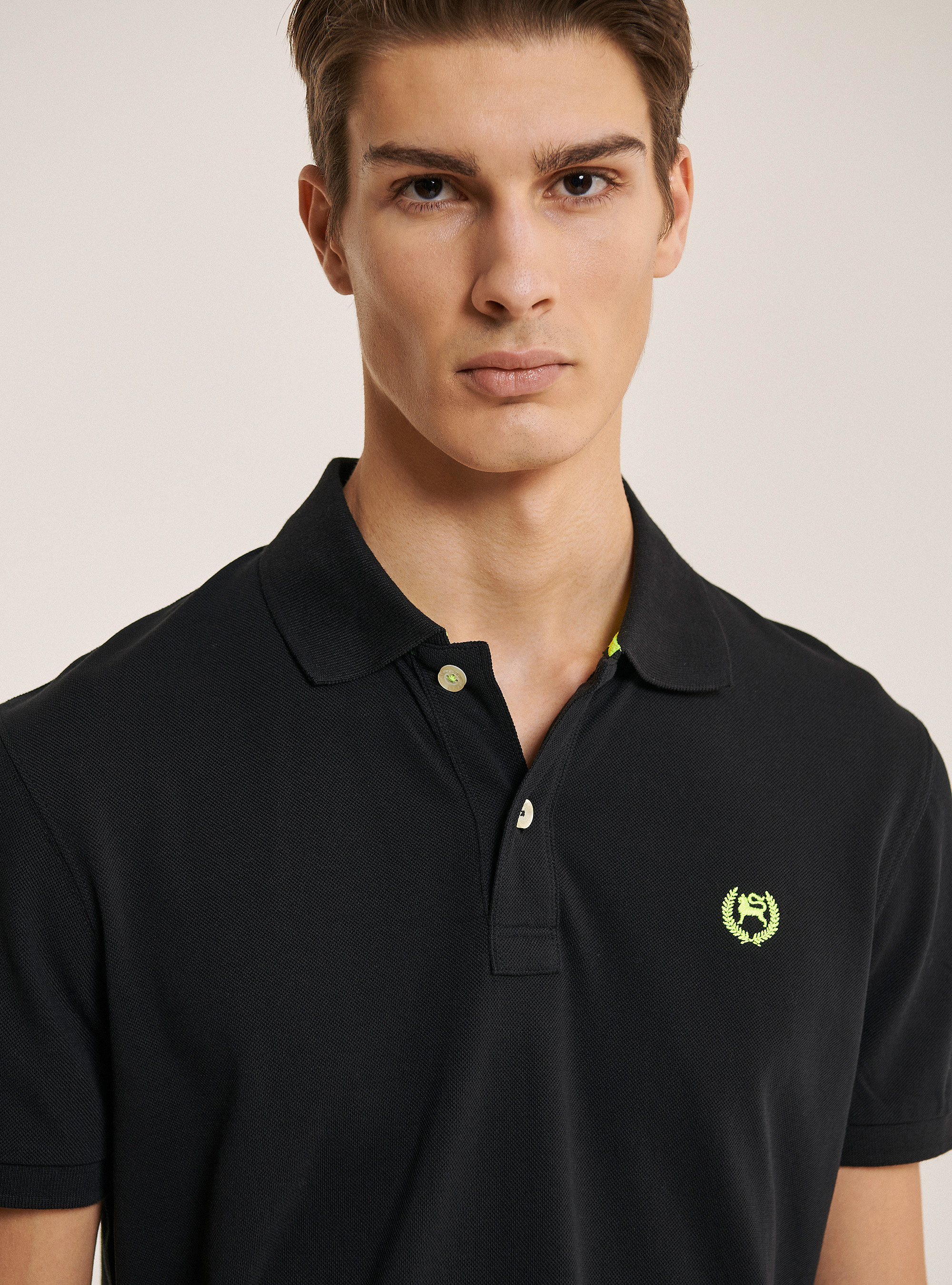 Polo shirt basic, BLACK