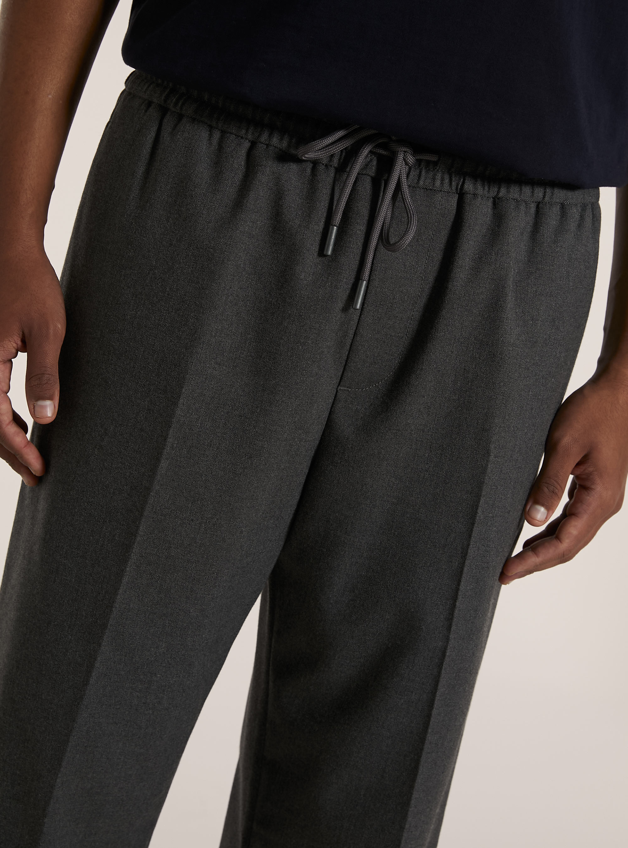 Pantalón jogger de sarga, GY1 GREY DARK