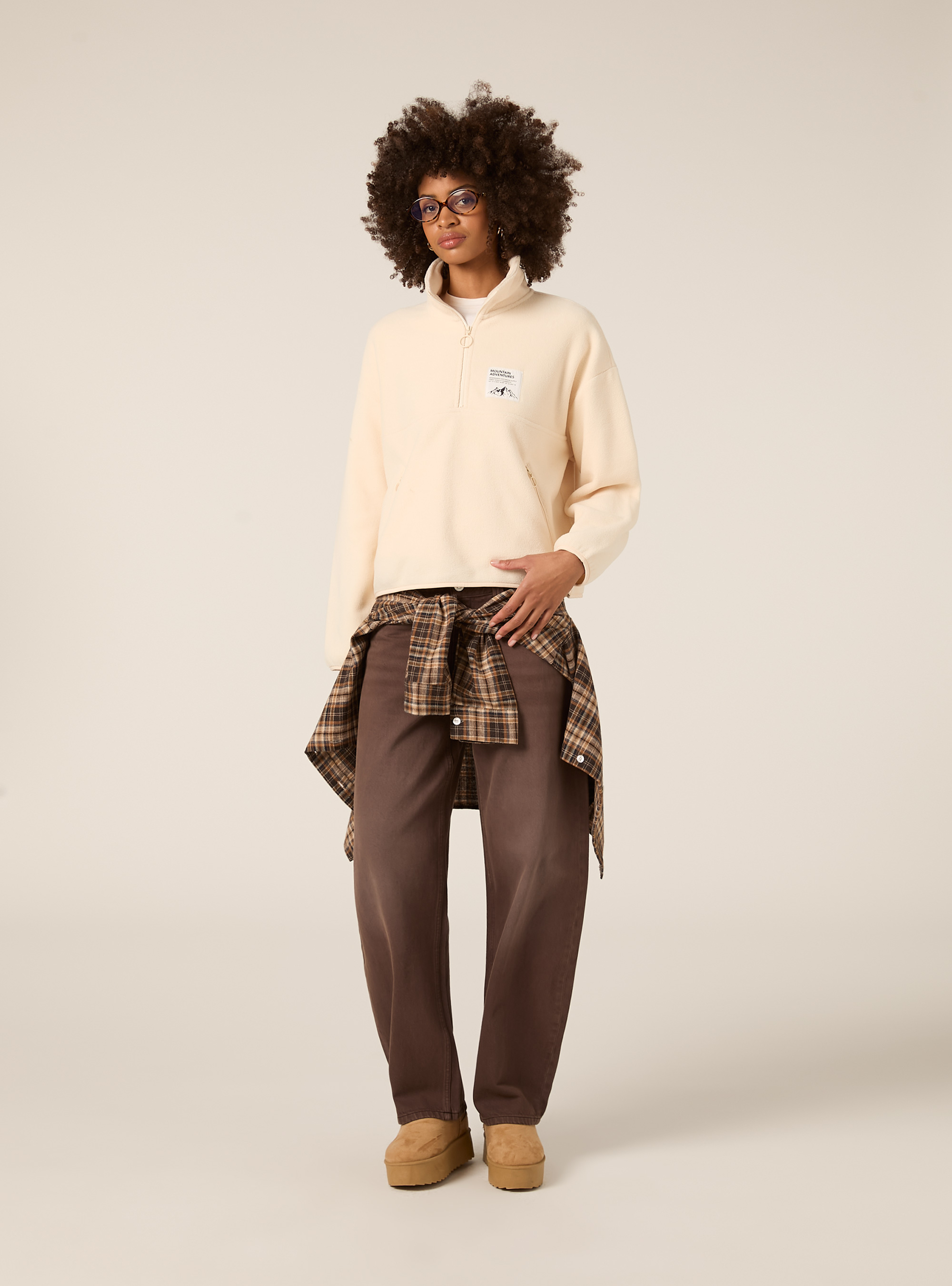 Felpa fleece adventures, WH1 OFF WHITE