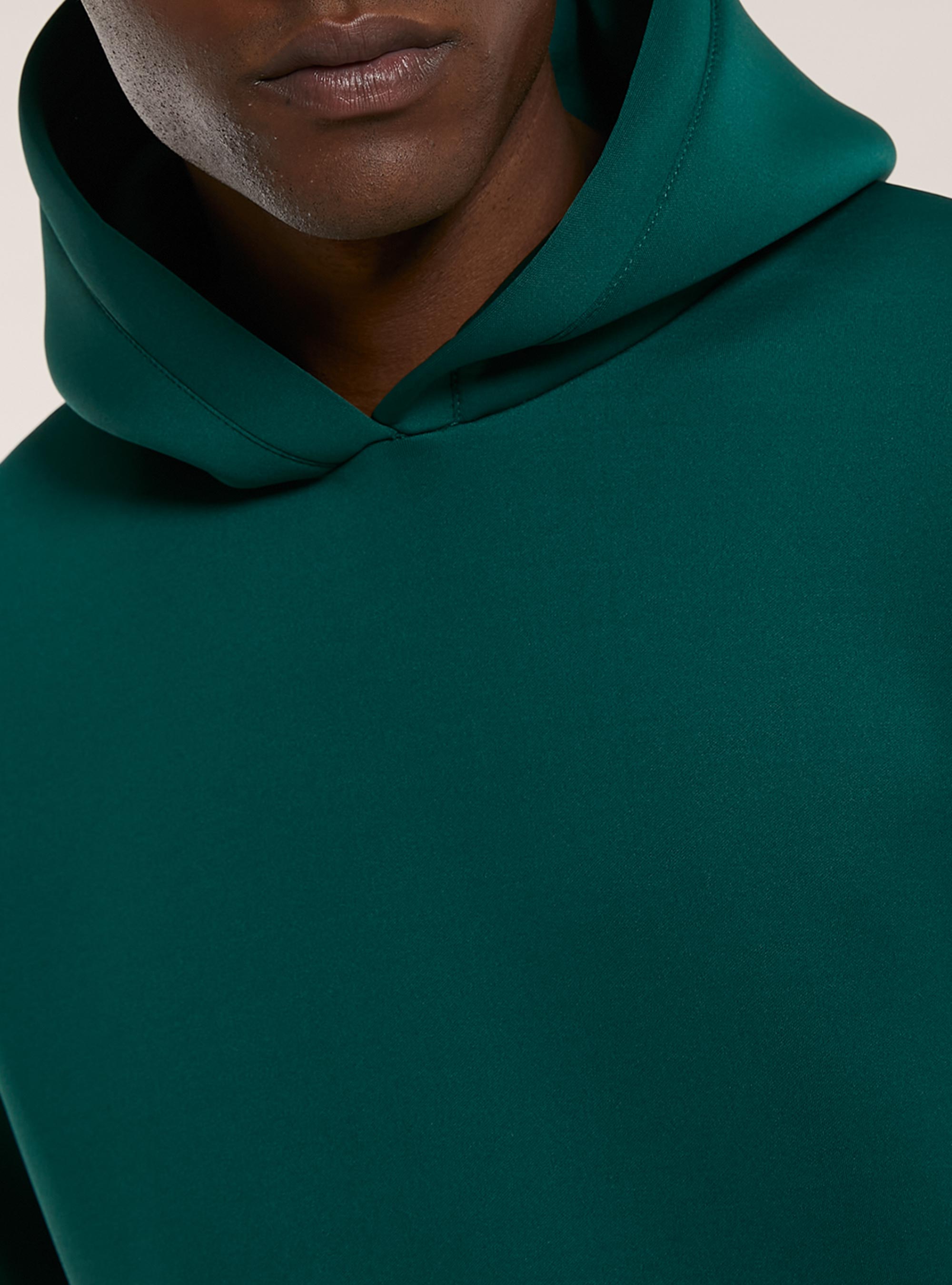 Boxy fit sweatshirt in scuba fabric, GN1 GREEN DARK