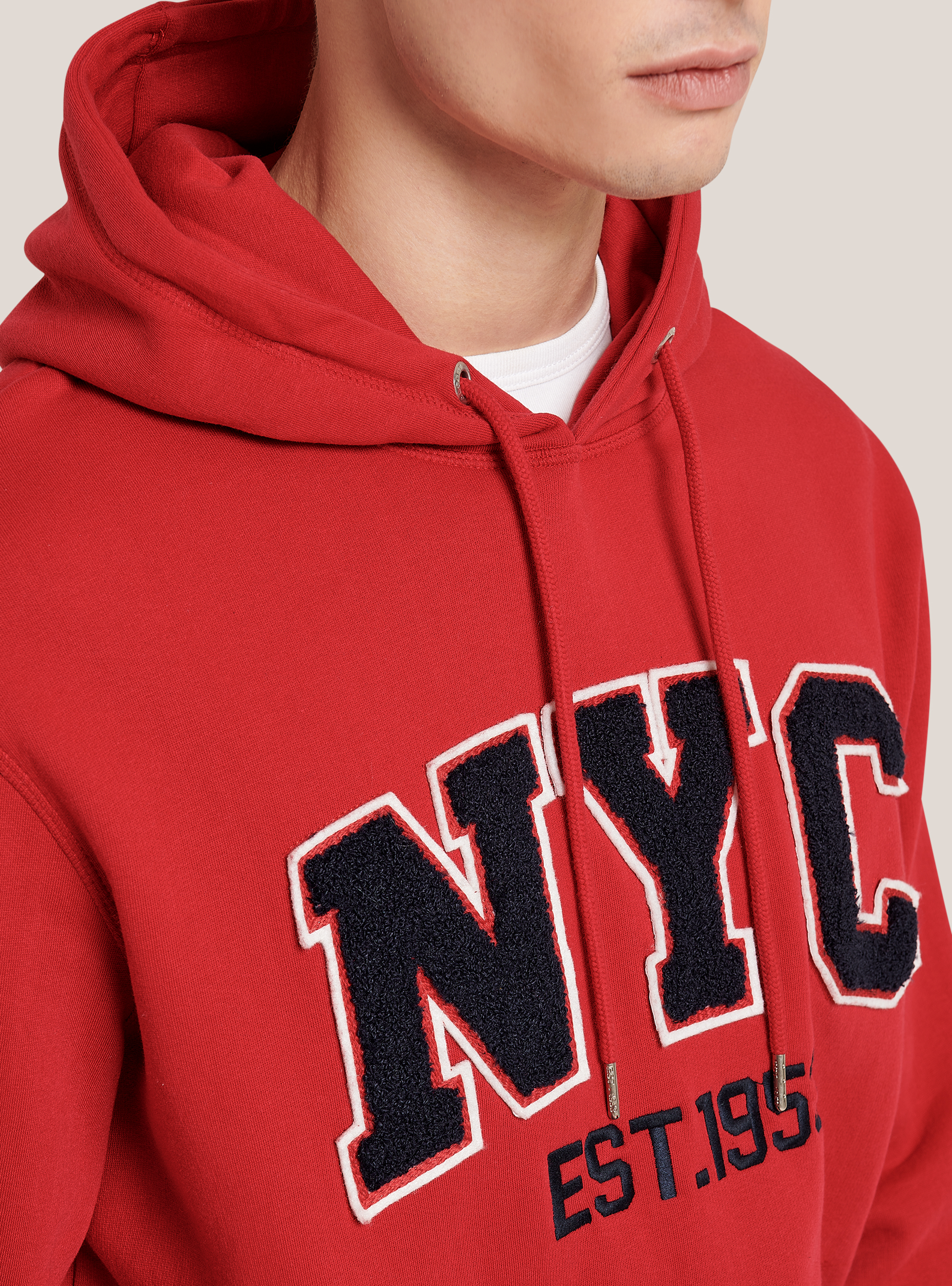 Hoodie with kangaroo pocket, C3402 RED