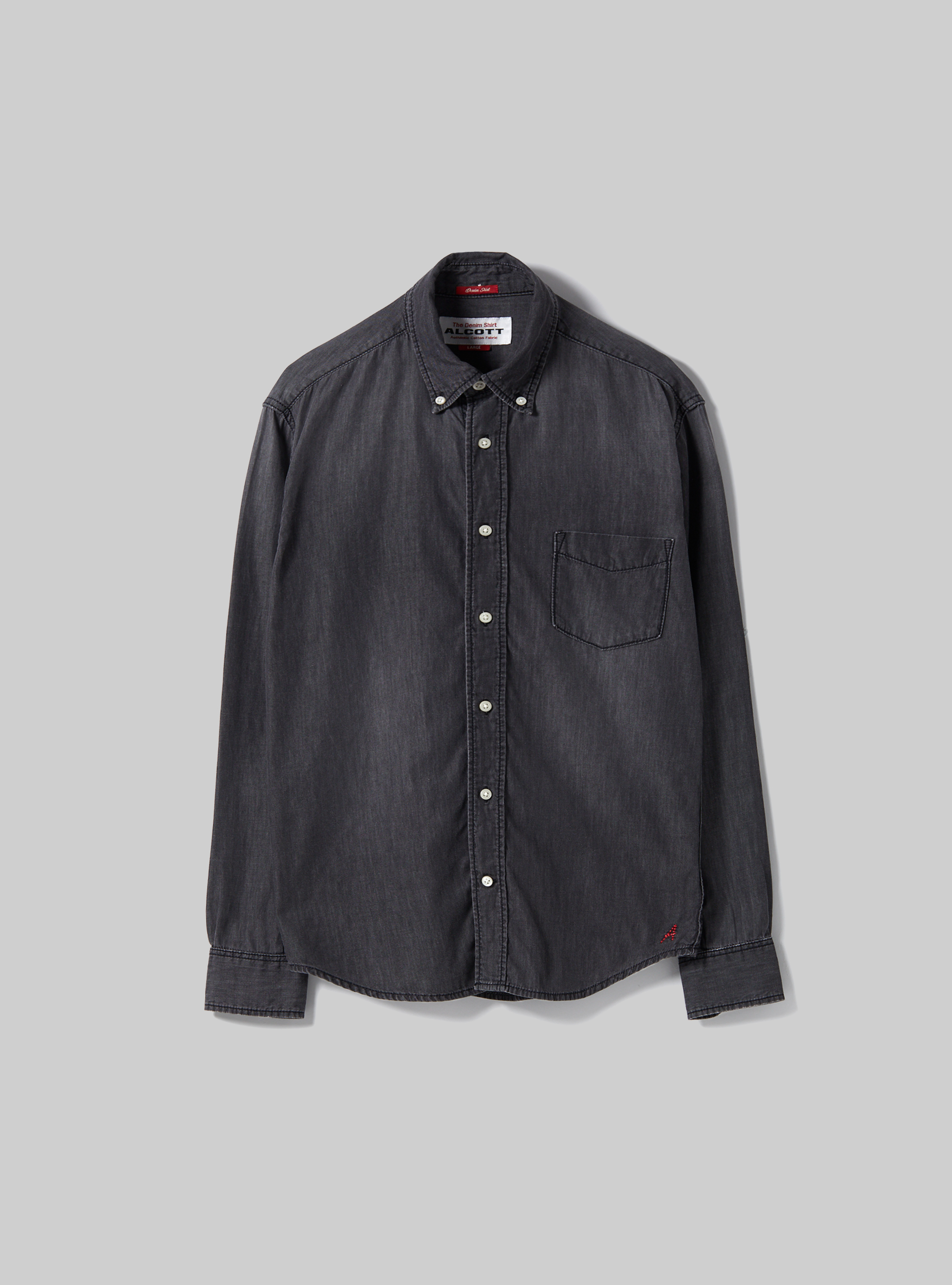 Denim shirt, D000 BLACK