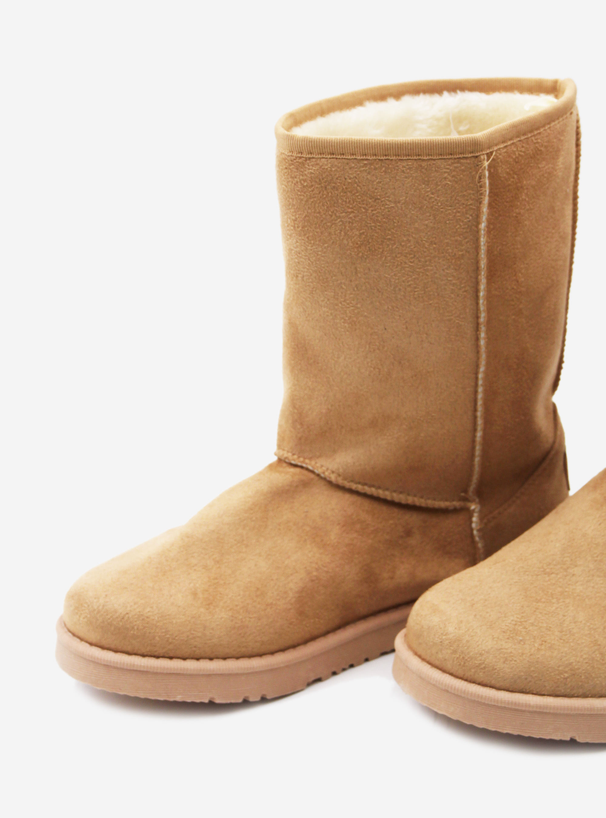 BOOTS WITH FAKE FUR INNER, C581 BEIGE