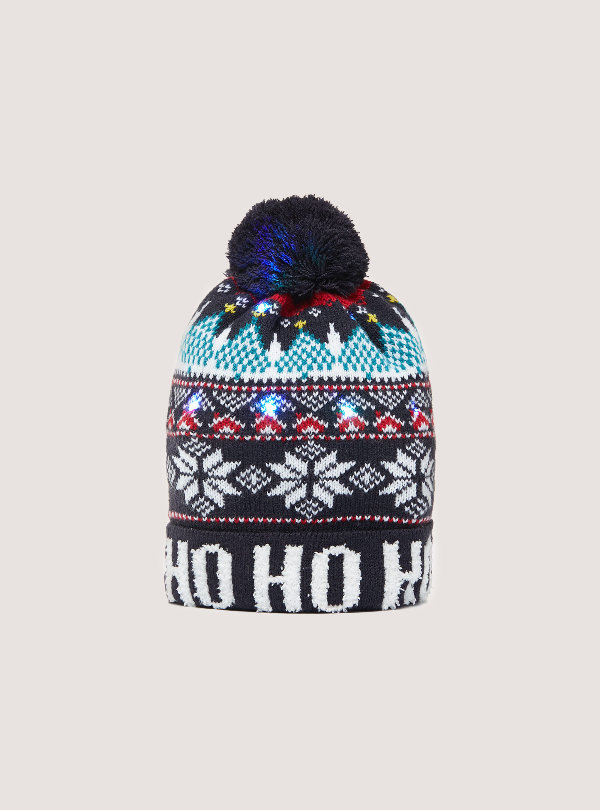 Christmas Collection hat with lights, NA1 NAVY DARK