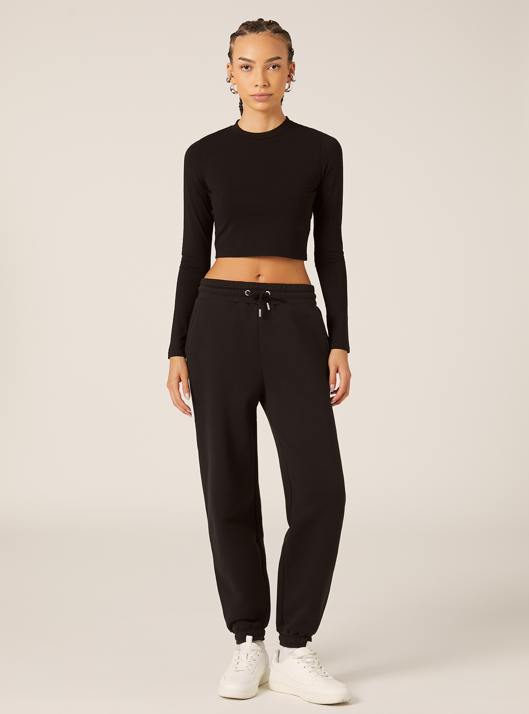 Sweatshirt jogger trousers, BK1 BLACK