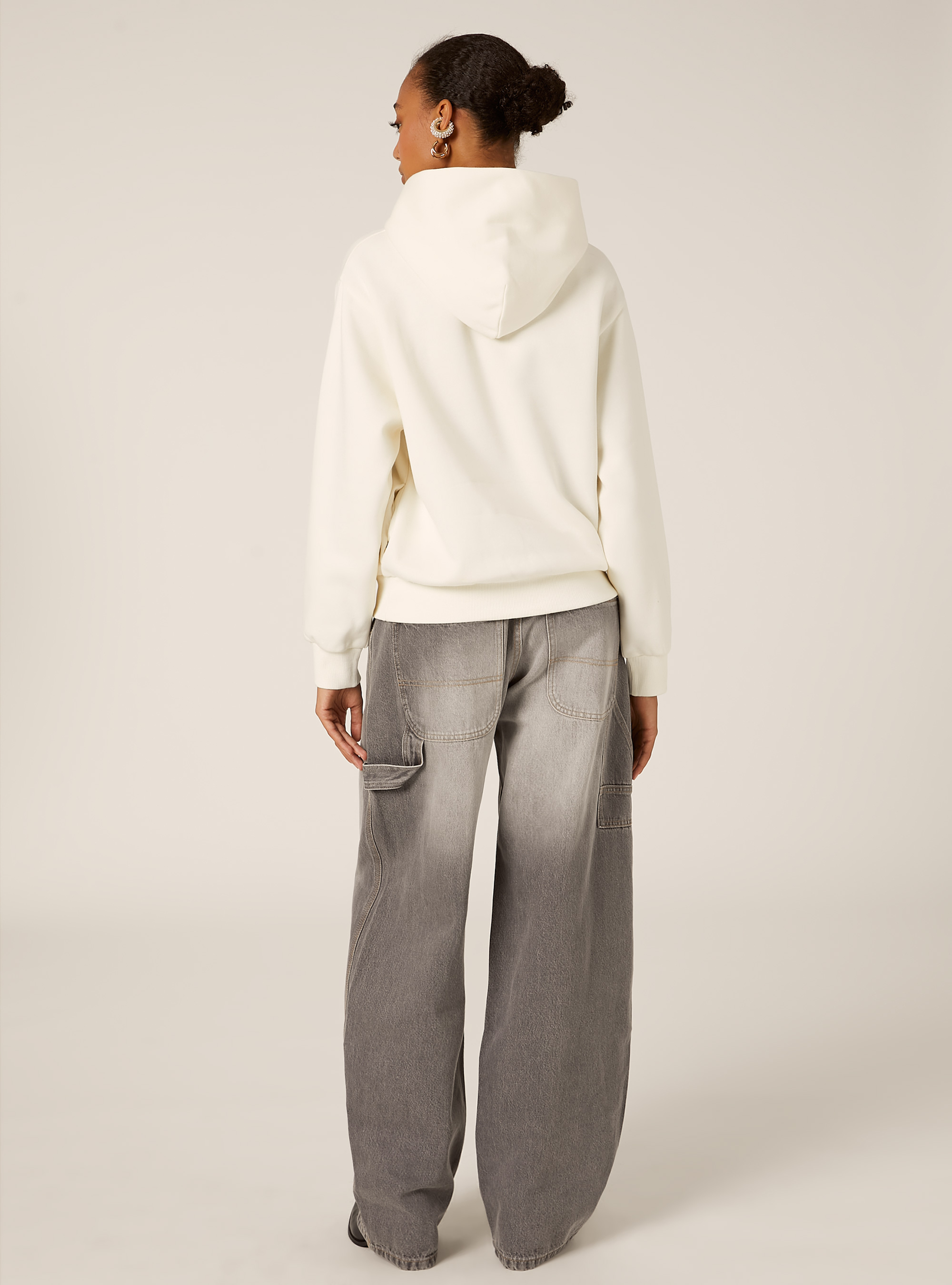 Sudadera oversize, WH1 OFF WHITE