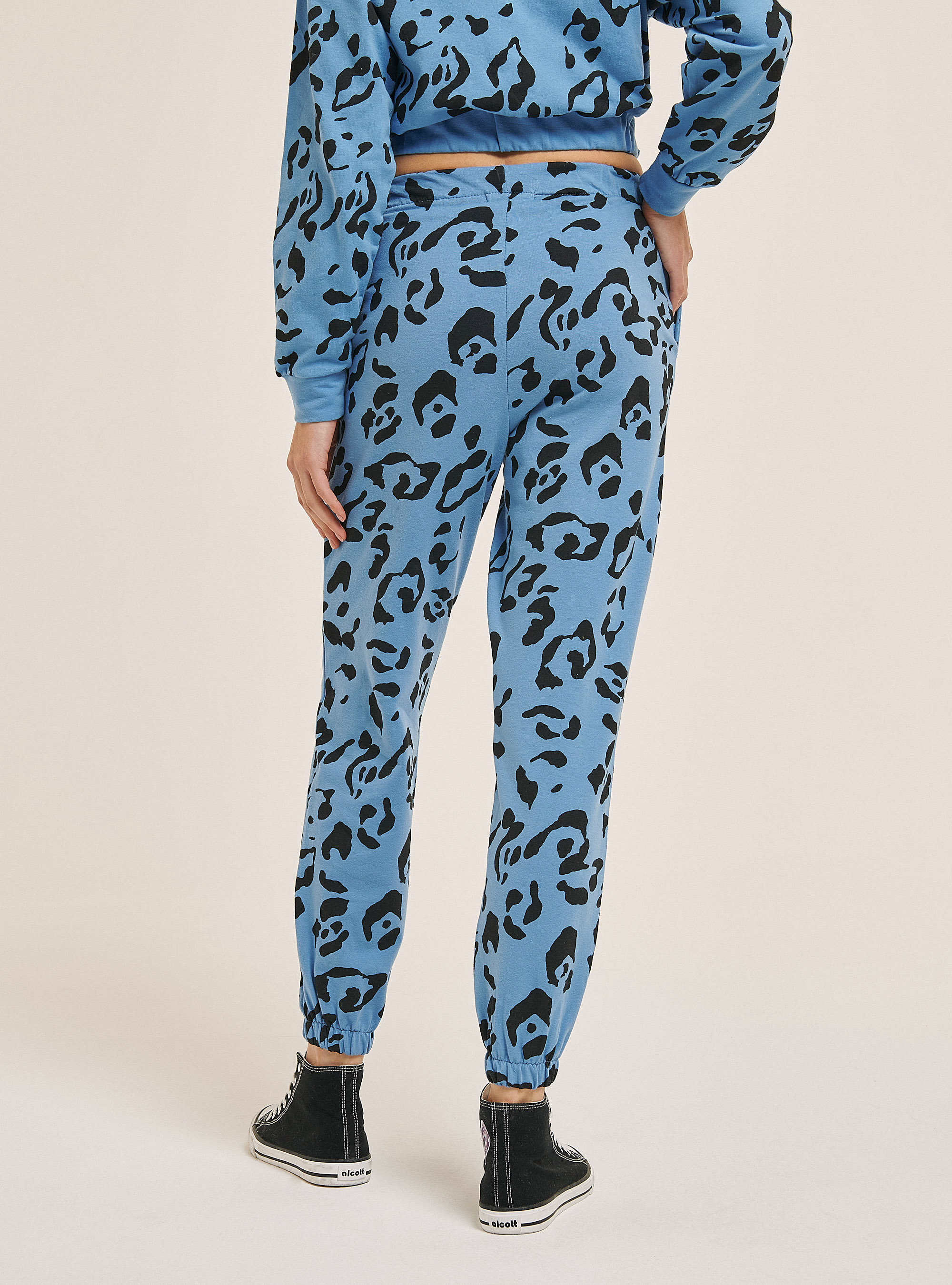 Animal print jogger trousers, LEOPARD