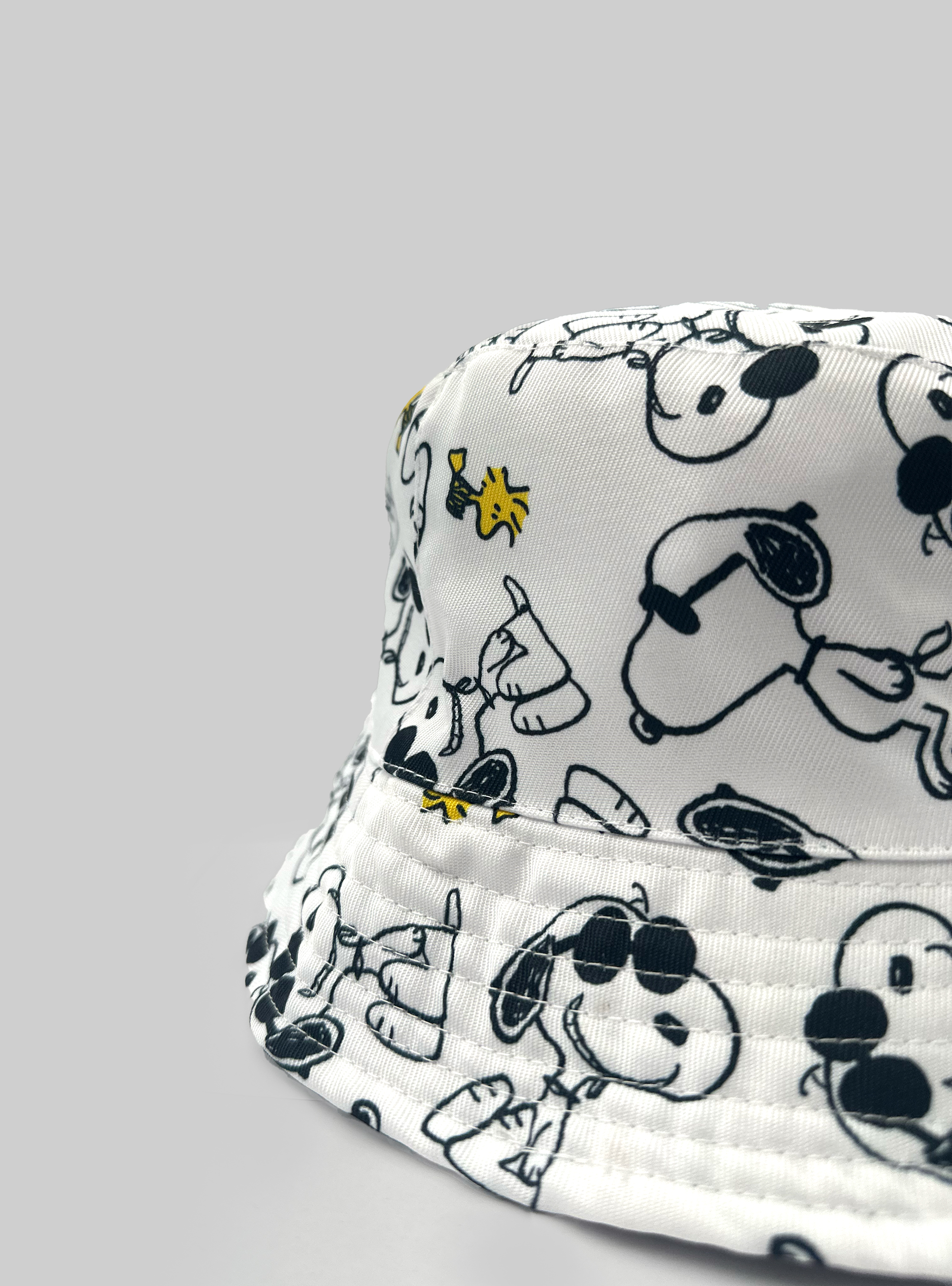 Cappello pescatore stampa snoopy, C099 WHITE