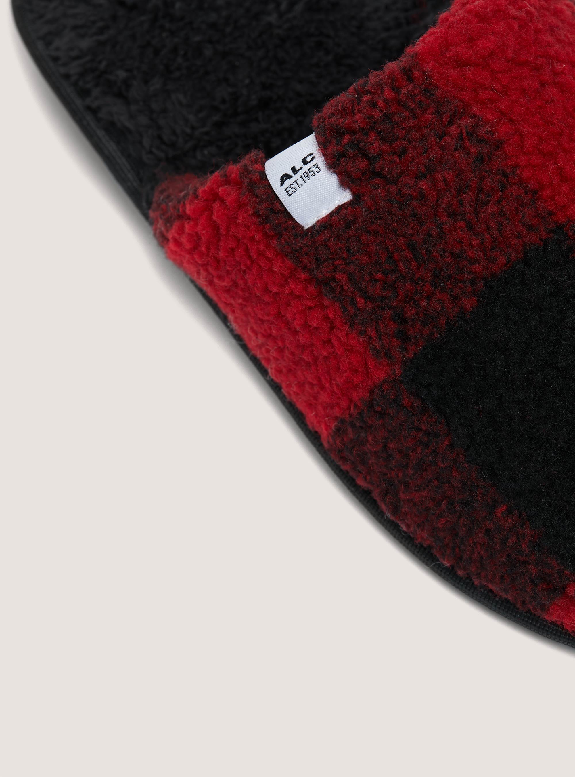 Pantofole tartan in eco pelliccia, CHECKS RED