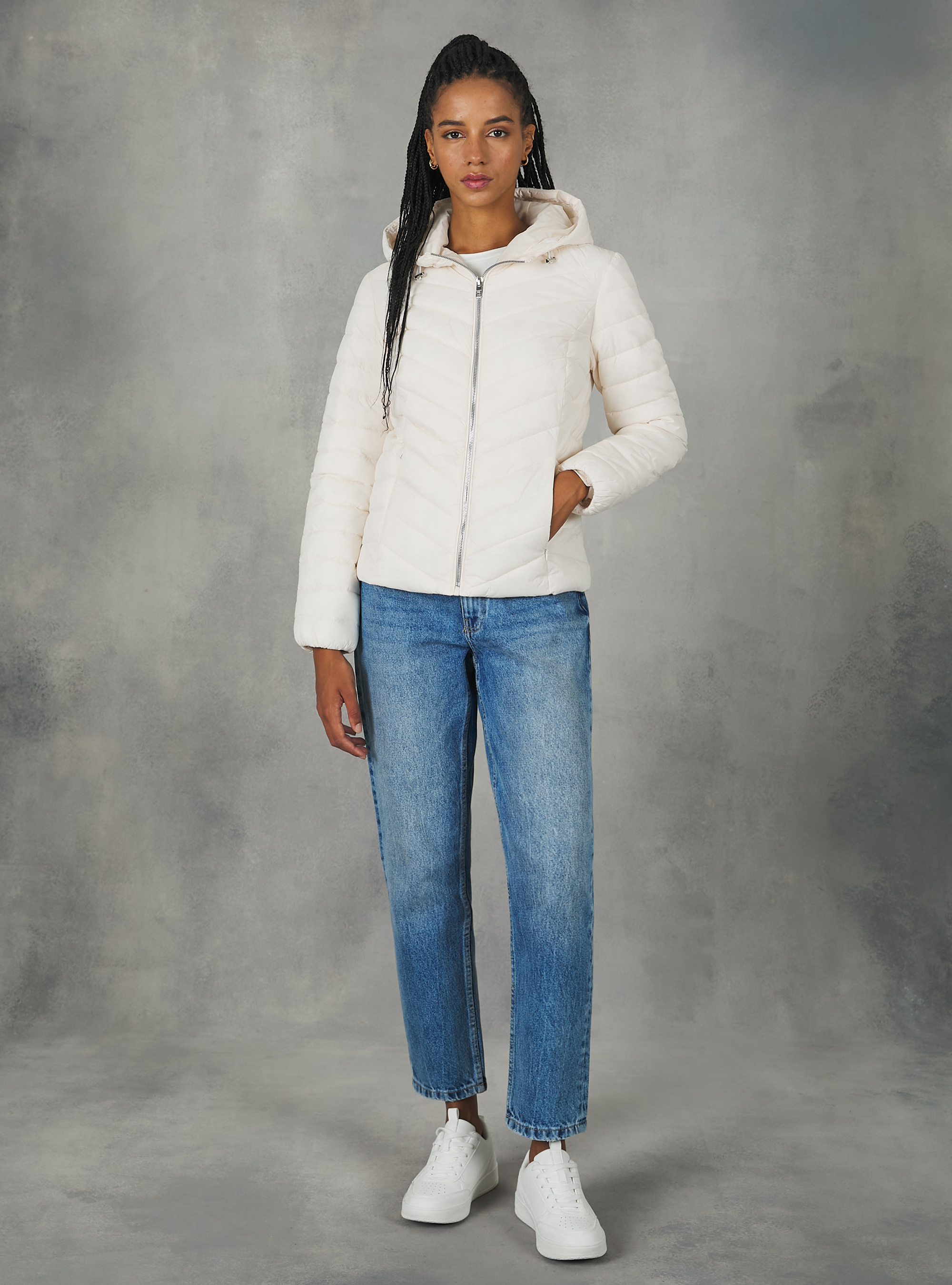 Jacket with recycled padding, WH2 WHITE