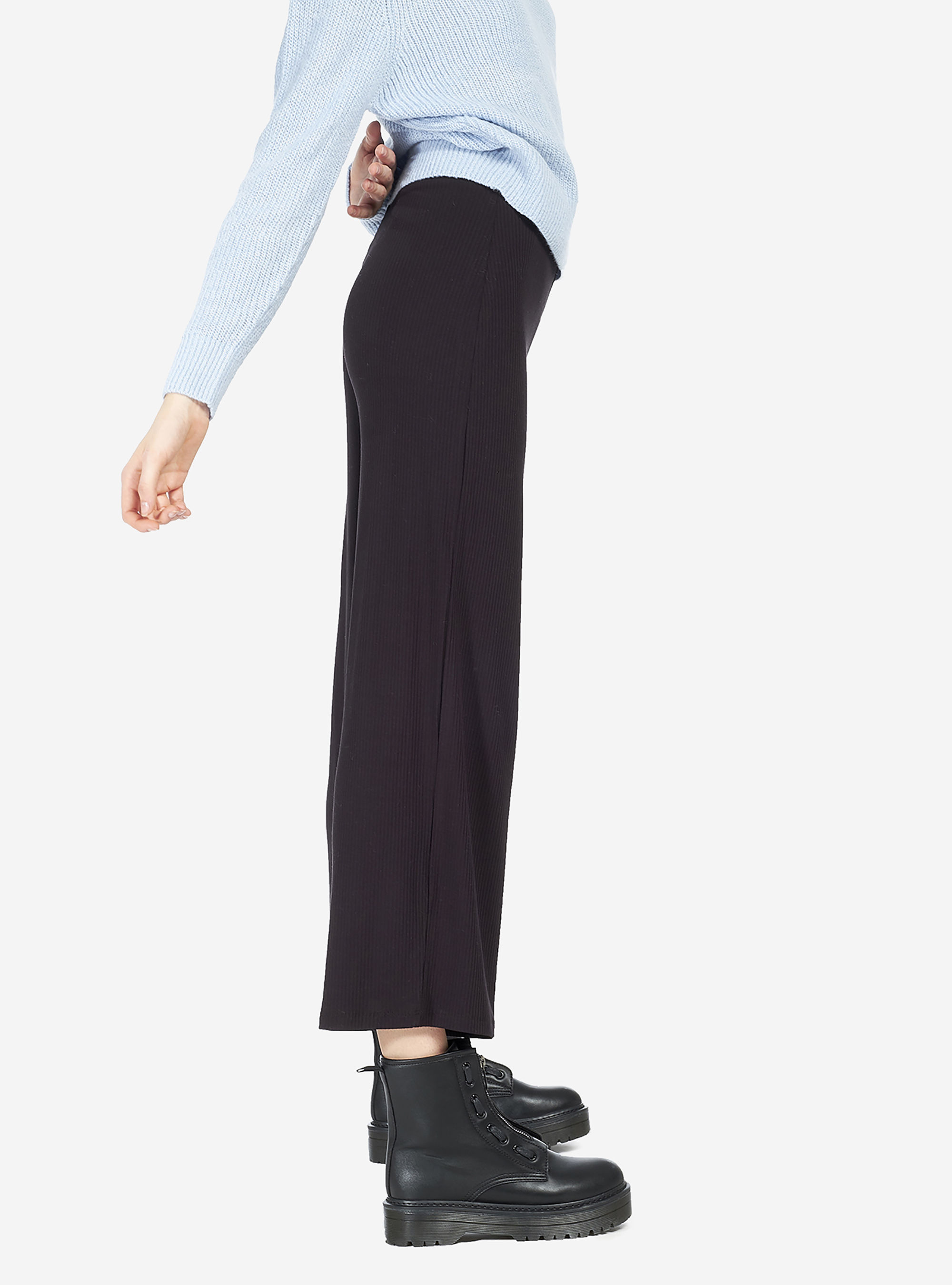 COULOTTE TROUSERS, BLACK