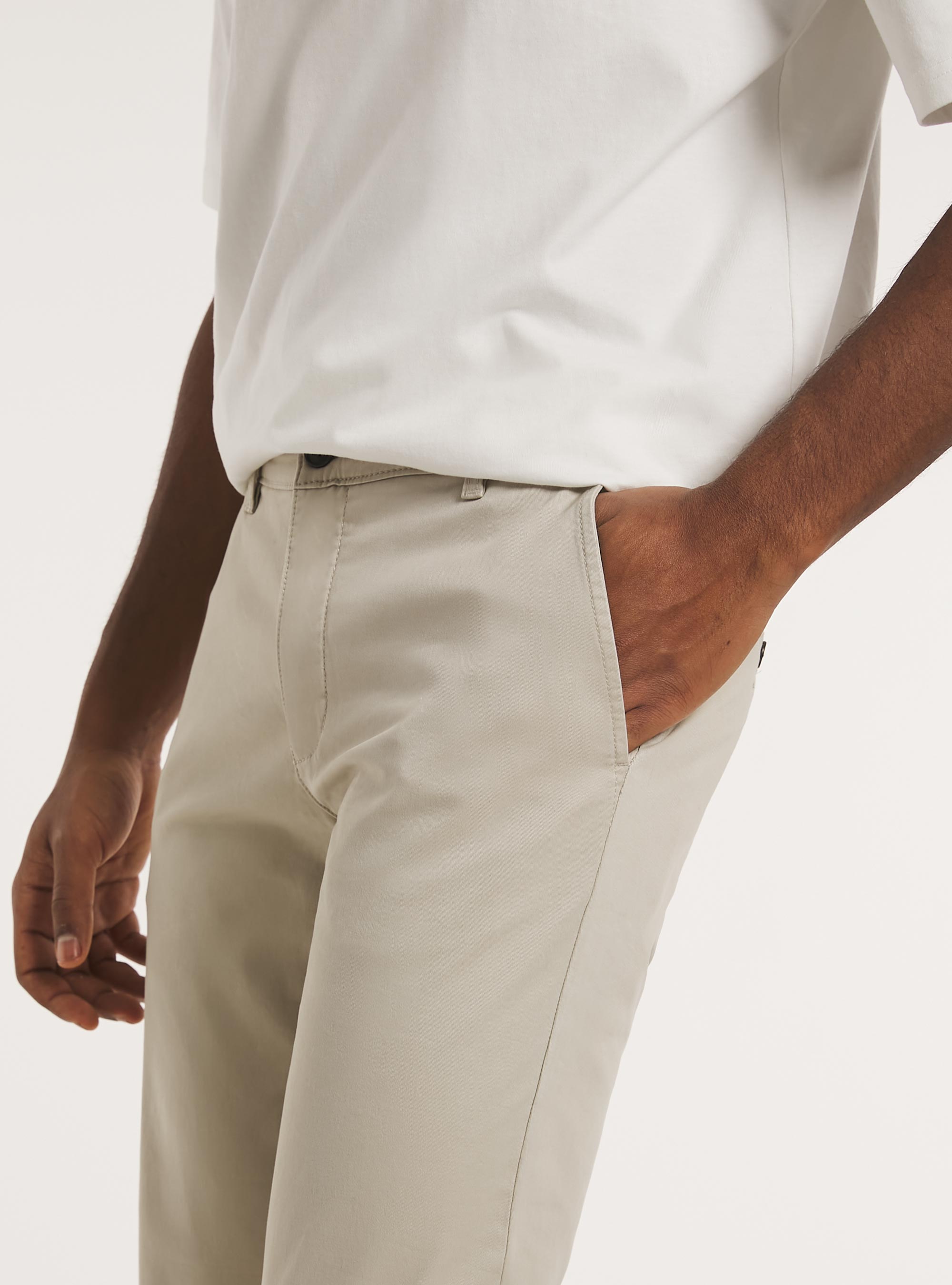 Skinny fit stretch twill chinos, BG2 BEIGE MEDIUM