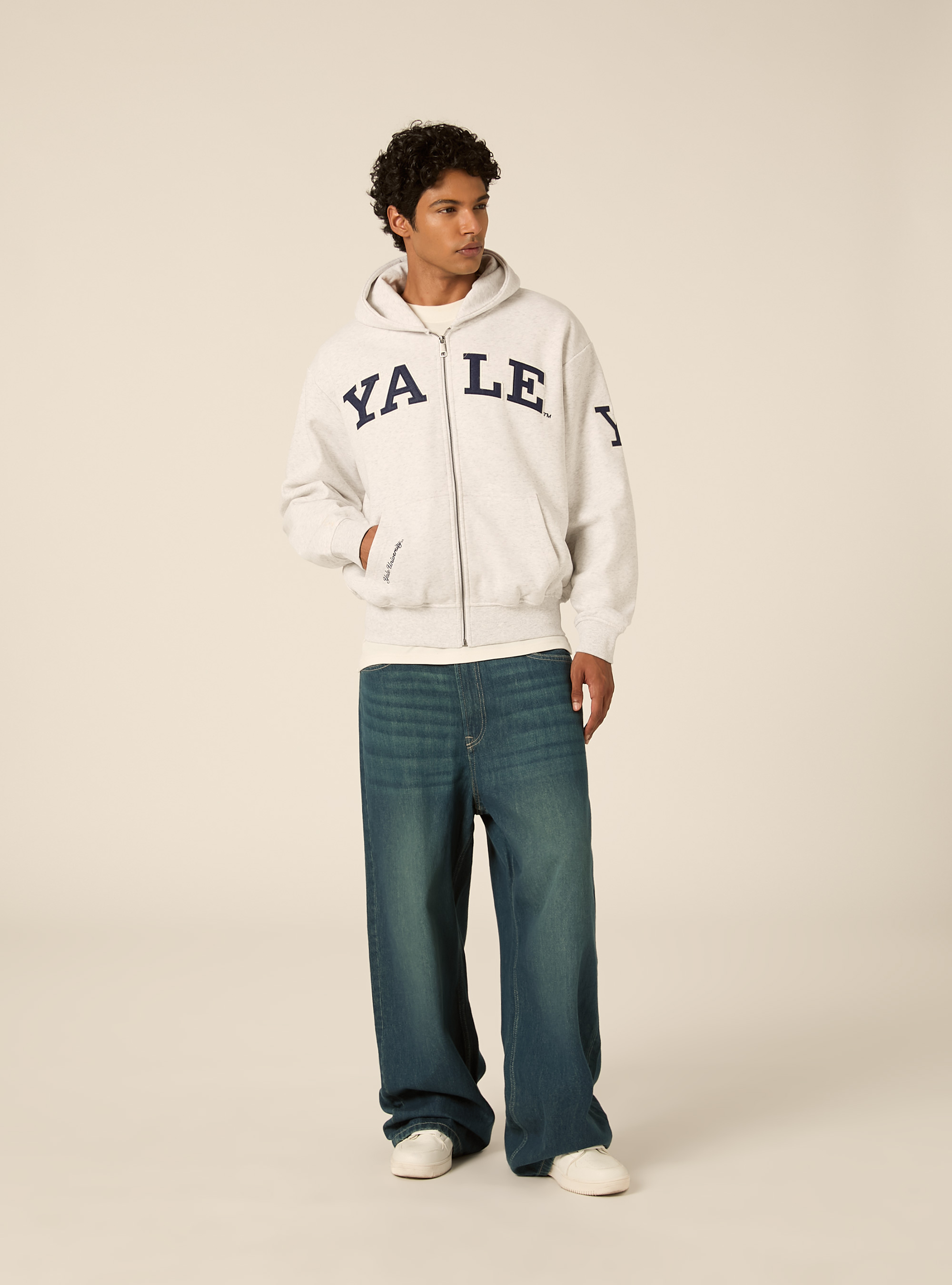 Cardigan yale boxy fit, MGY3 GREY MEL LIGHT