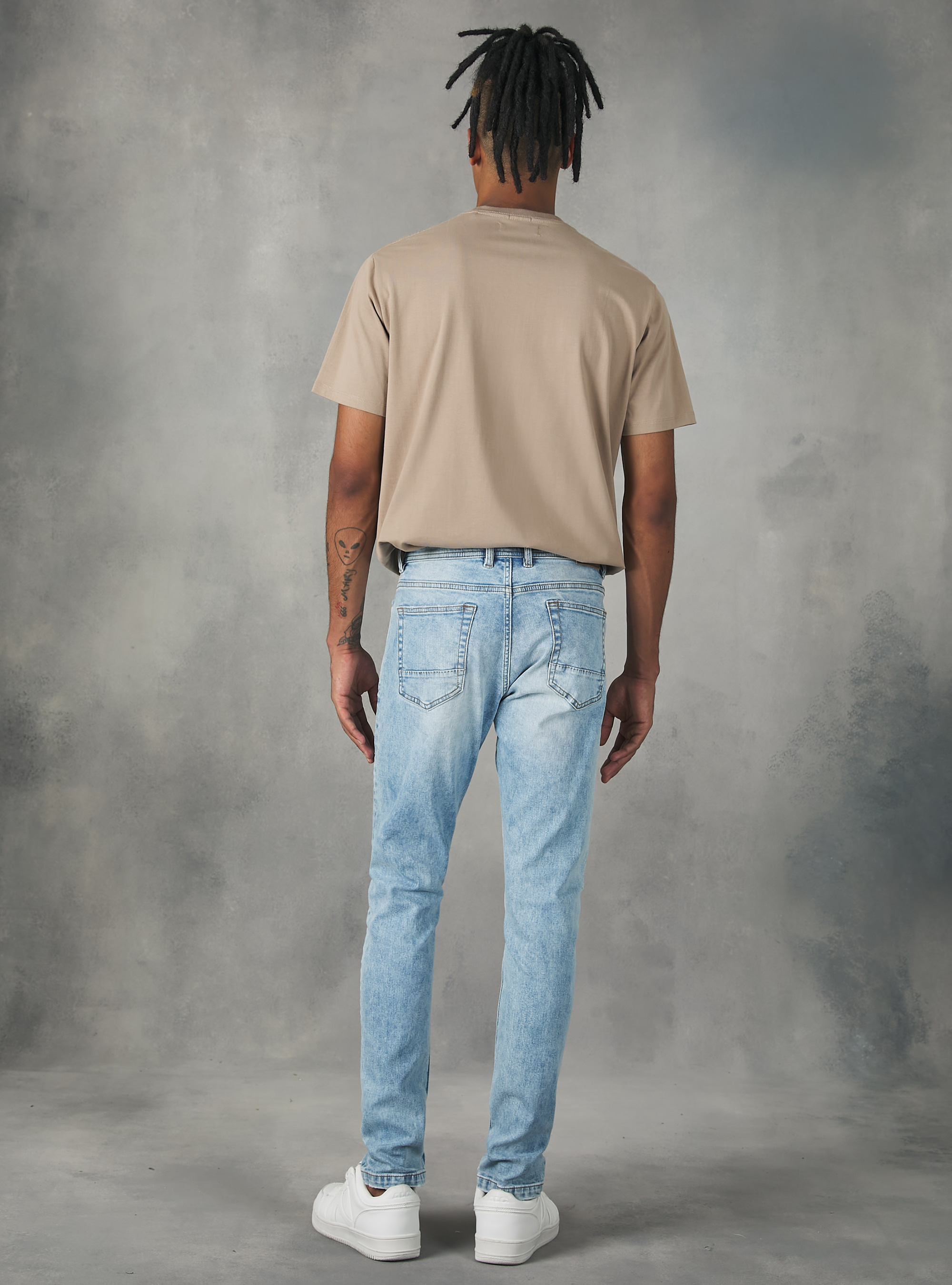 Super skinny jeans in stretch denim, D006 AZURE