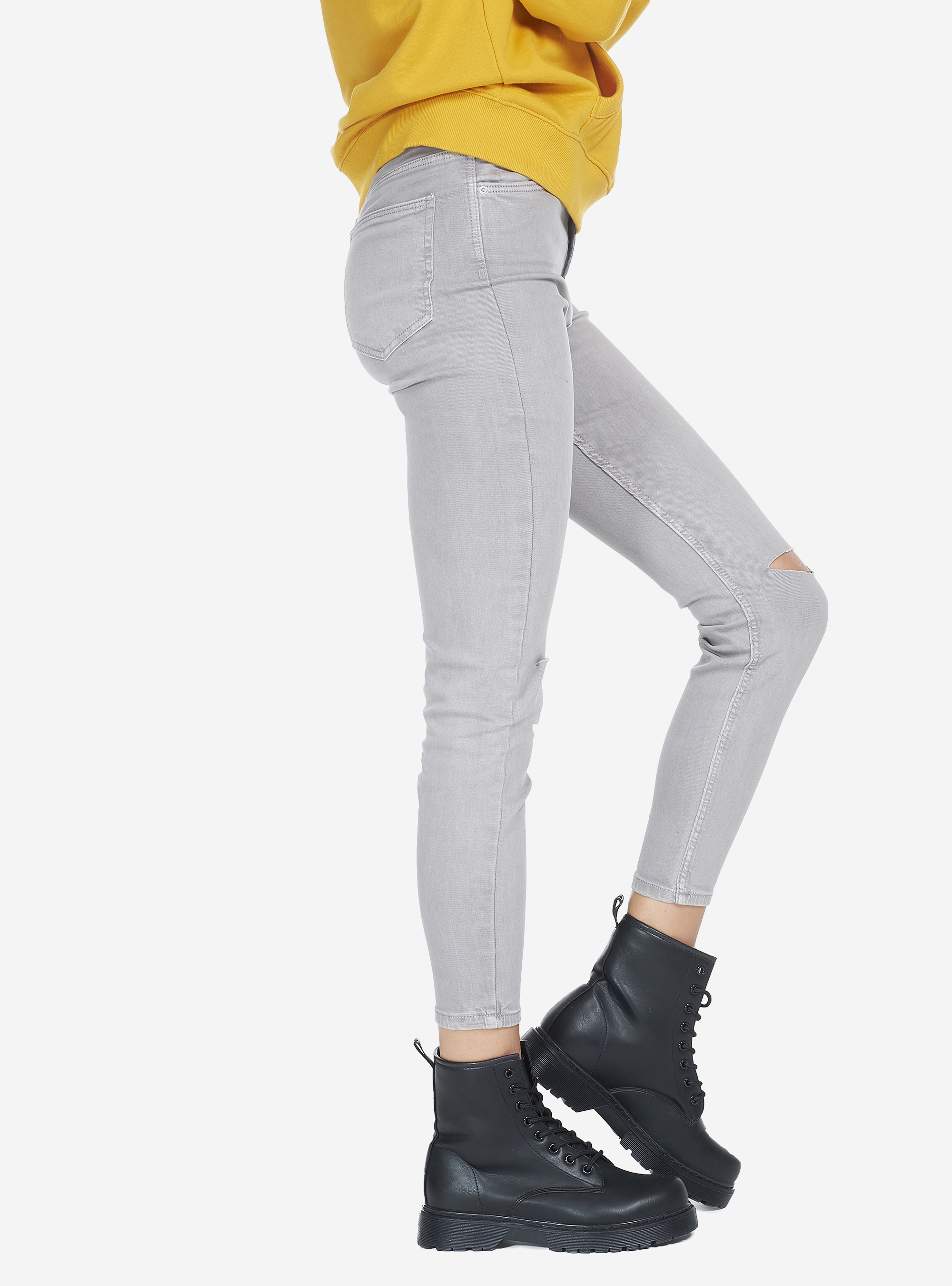 Stivaletti suola track, NERO