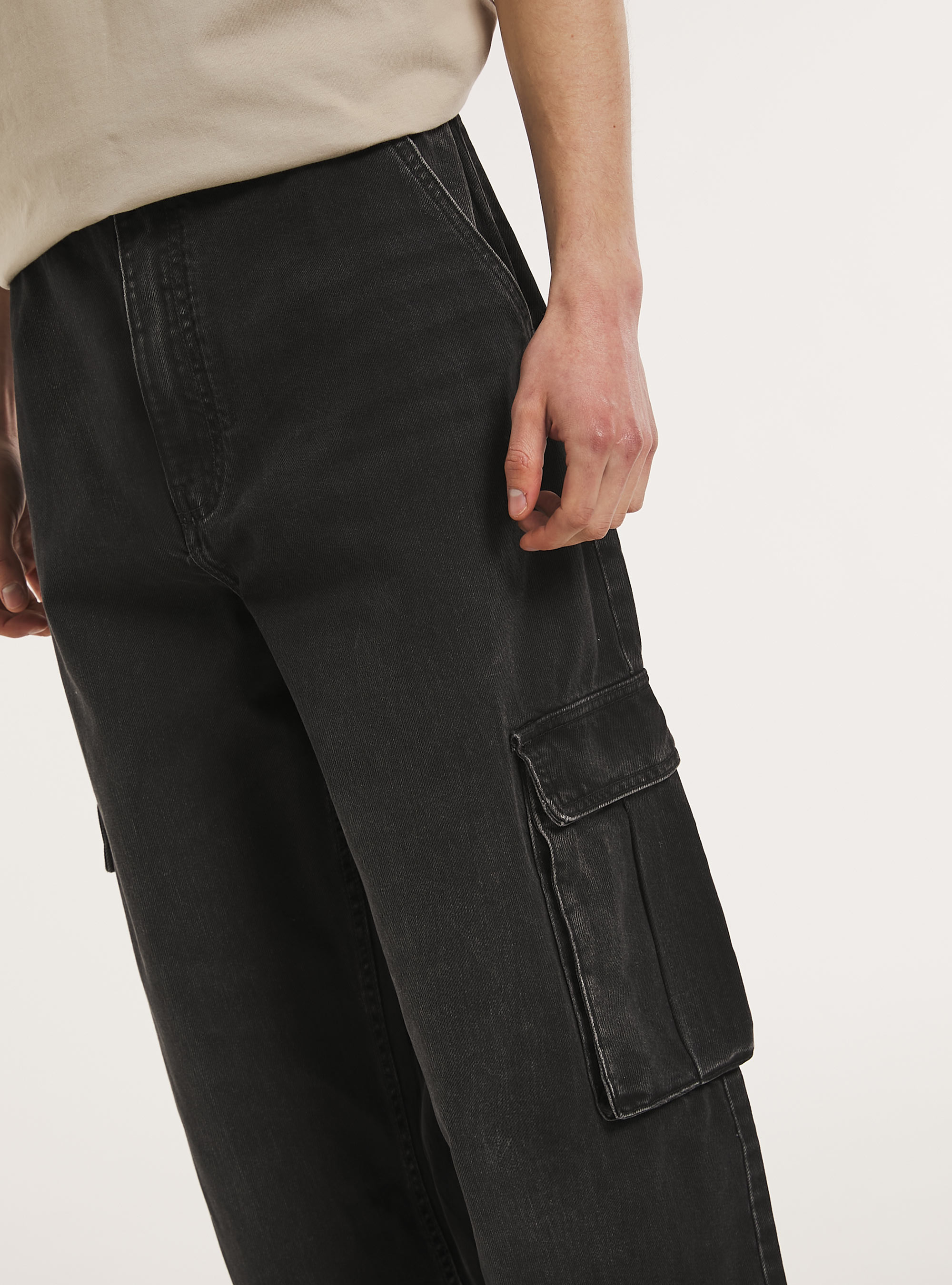 Cargo skater jeans relaxed fit, D000 BLACK