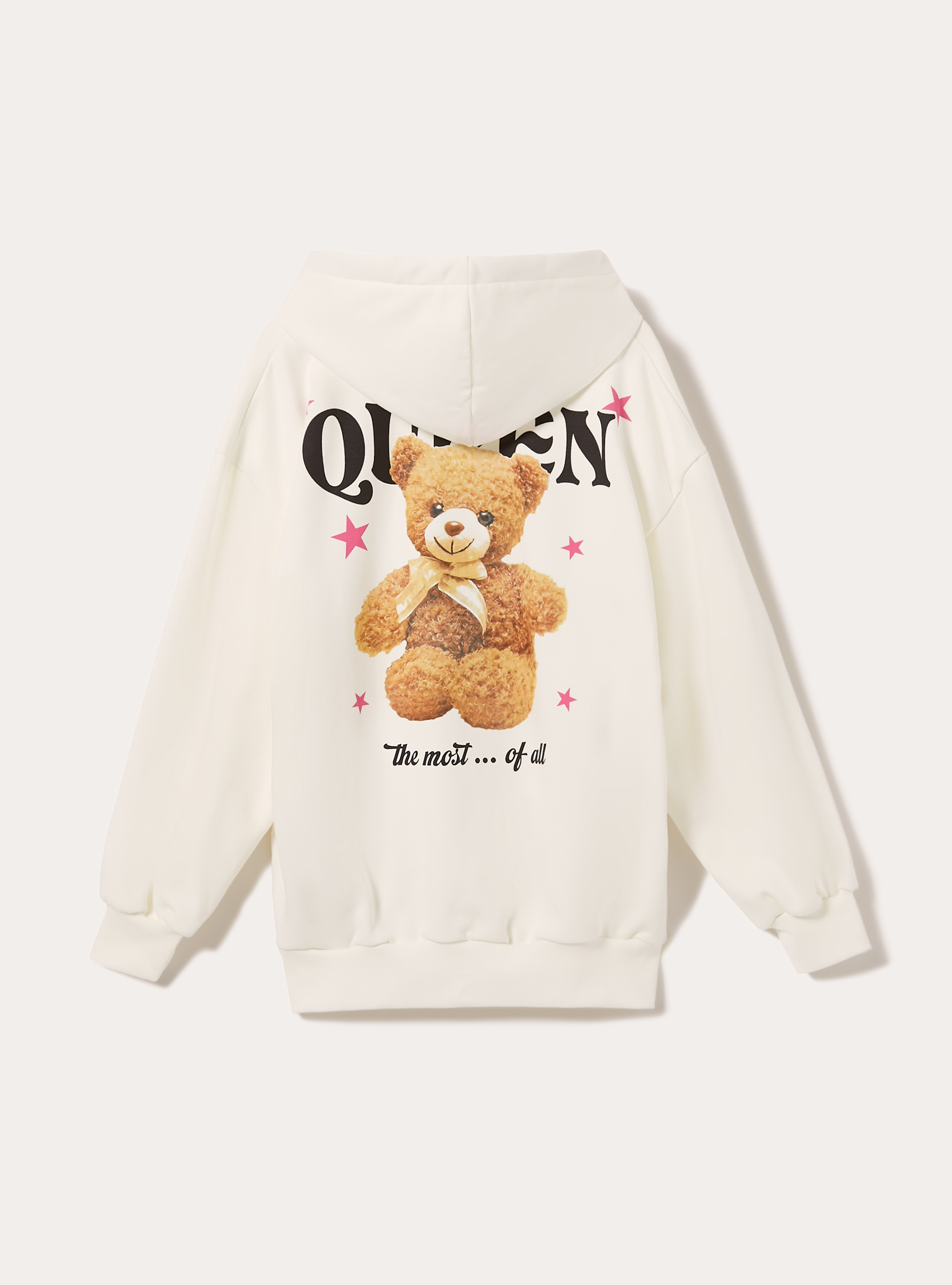 Sweat oversize avec imprim&eacute; Teddy, WH2 WHITE
