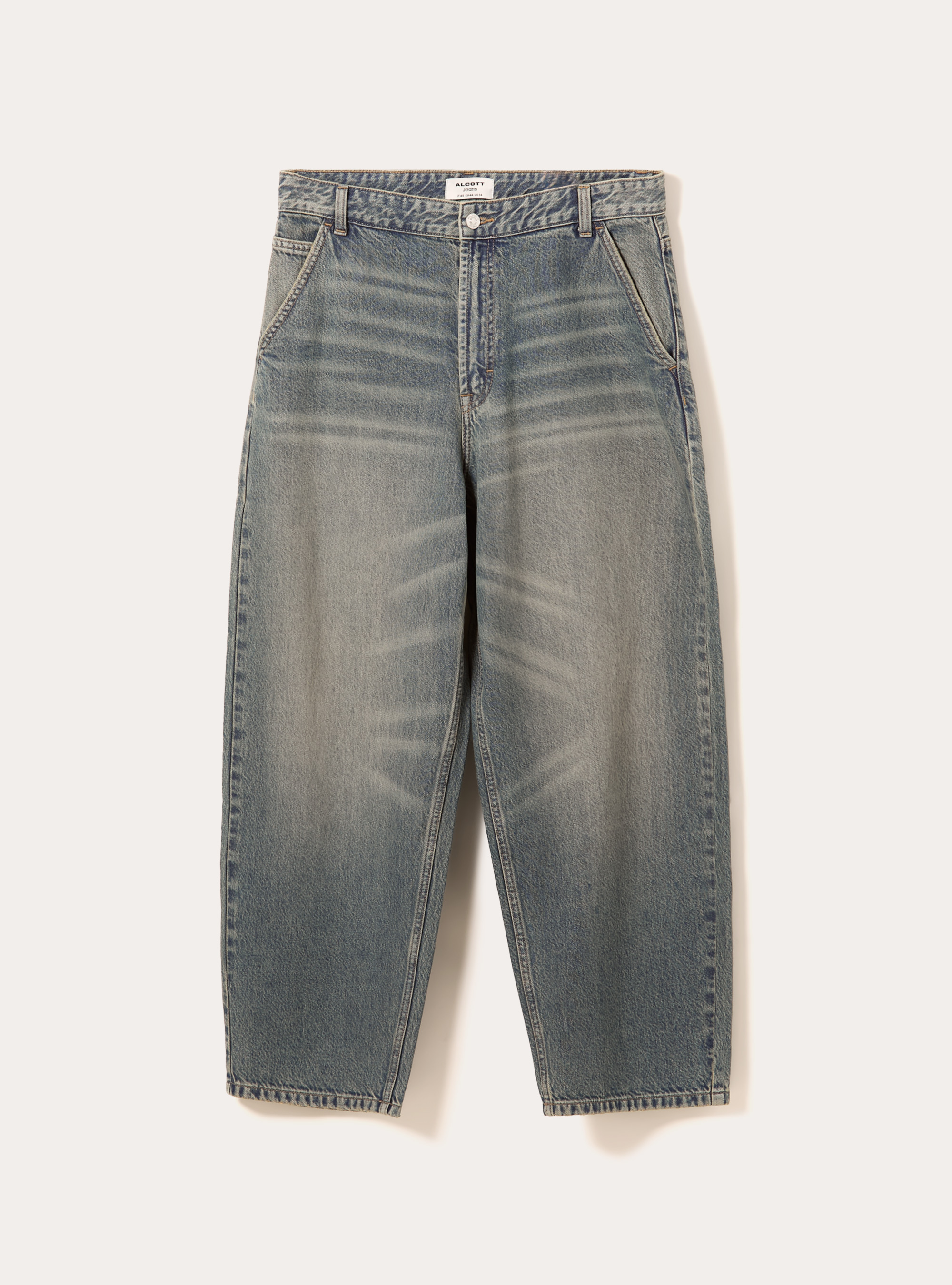 Jeans skater coupe ample, D003 MEDIUM BLUE