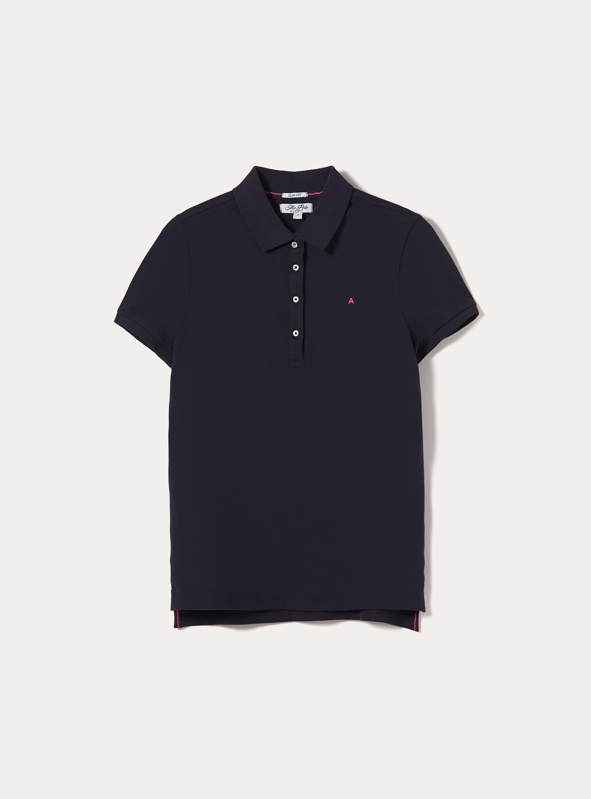 Polo Slim Fit avec Logo Brod&eacute;, BL2 BLUE MEDIUM