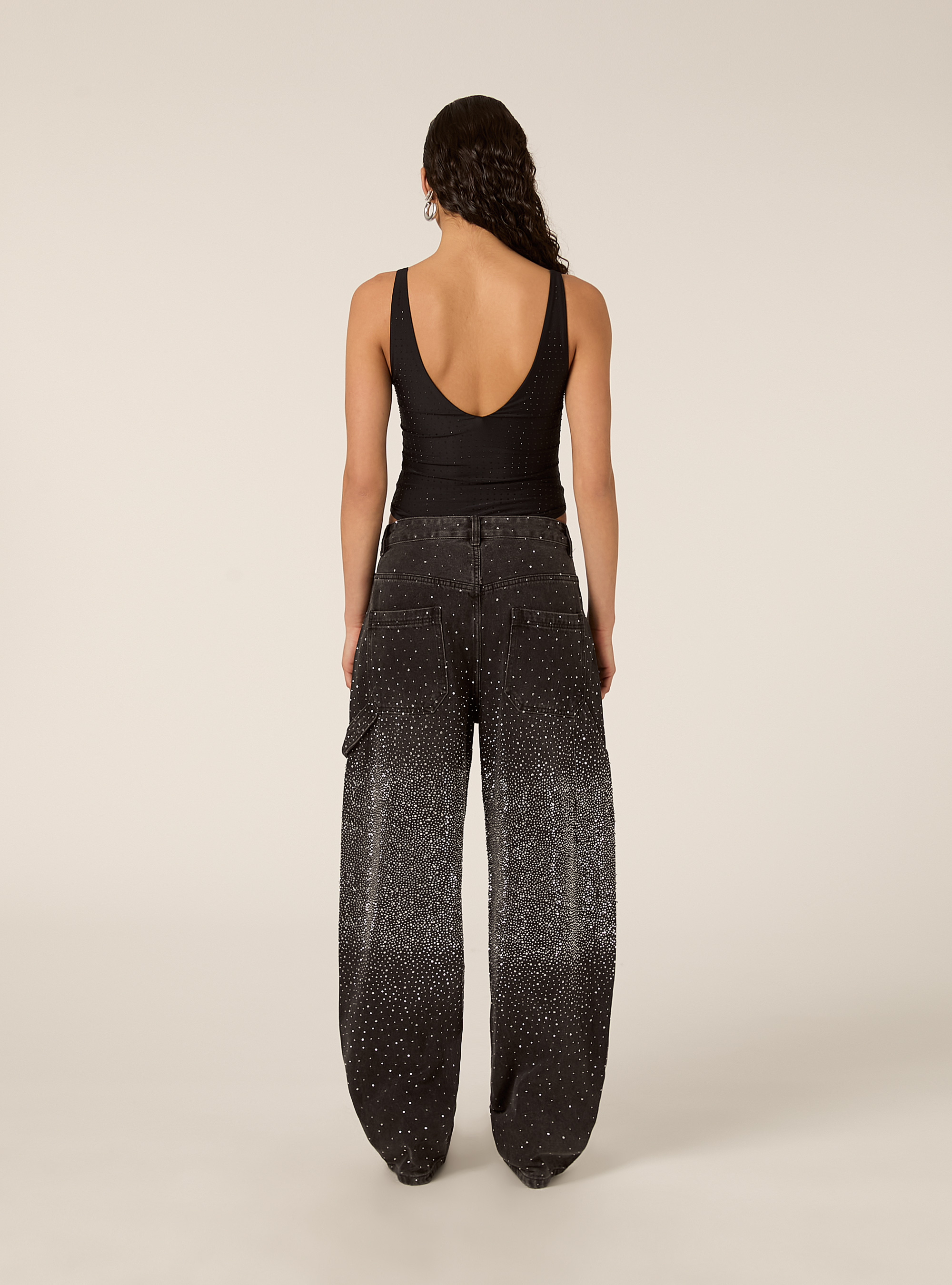 Body con pedrer&iacute;a, BK1 BLACK