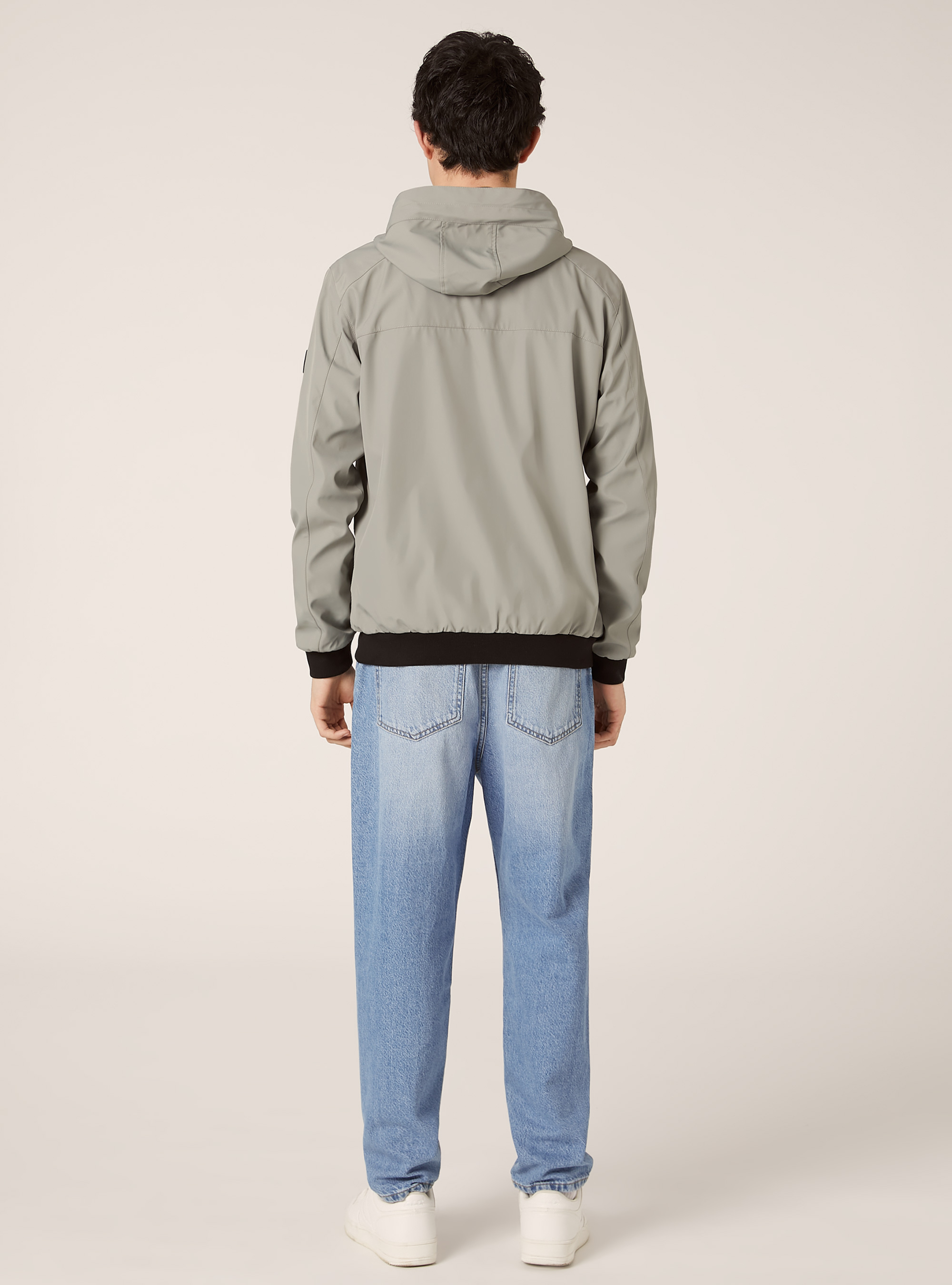 Winddichte Bomberjacke mit Kapuze, SG3 SAGE LIGHT