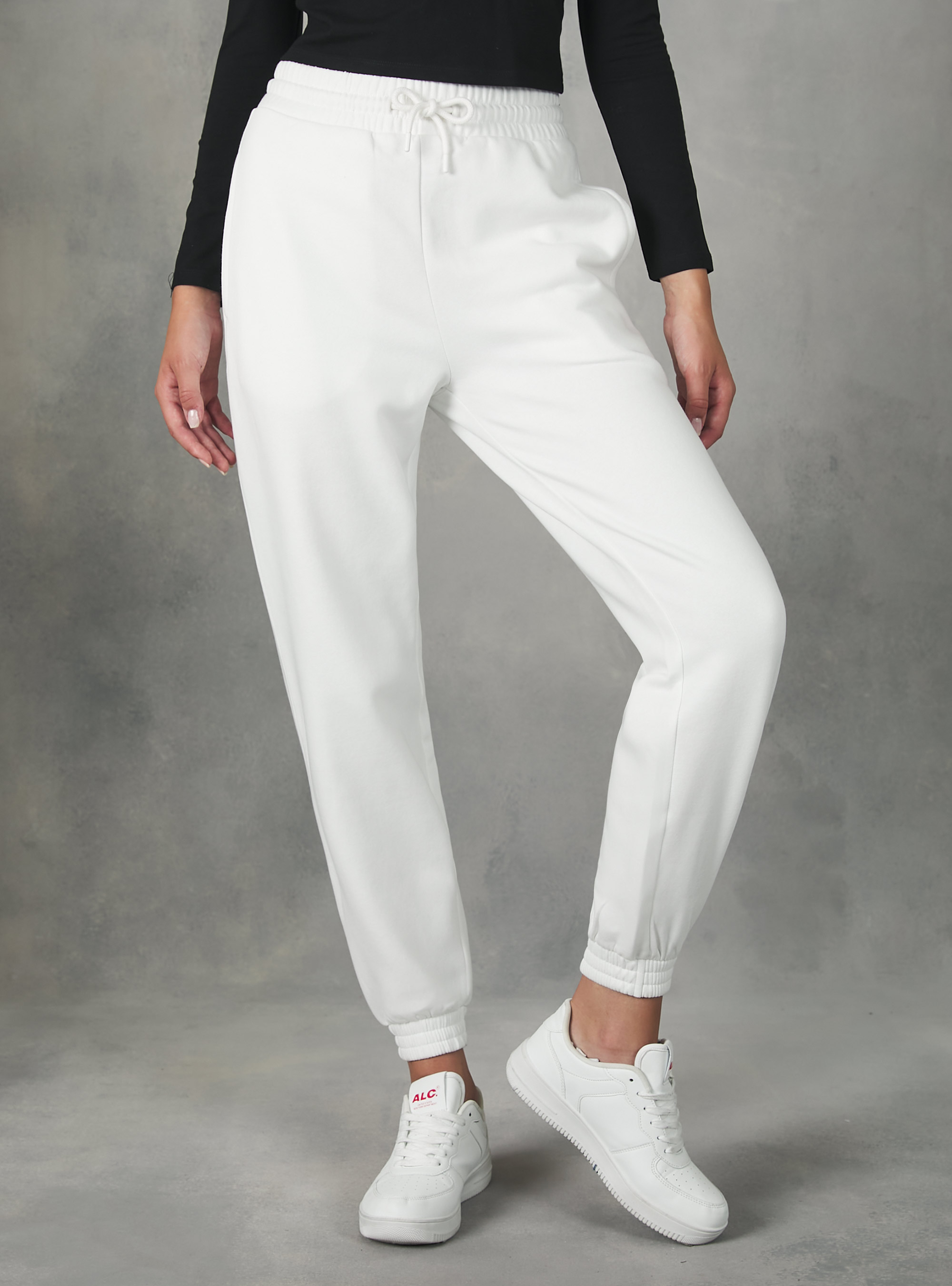 Plush jogger trousers, WH2 WHITE