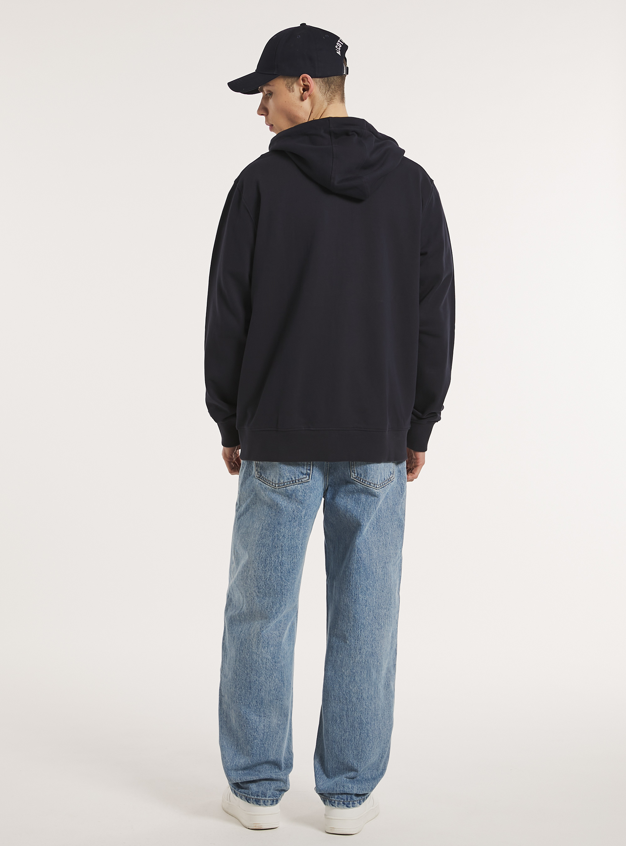 Cotton zip hoodie, NA1 NAVY DARK