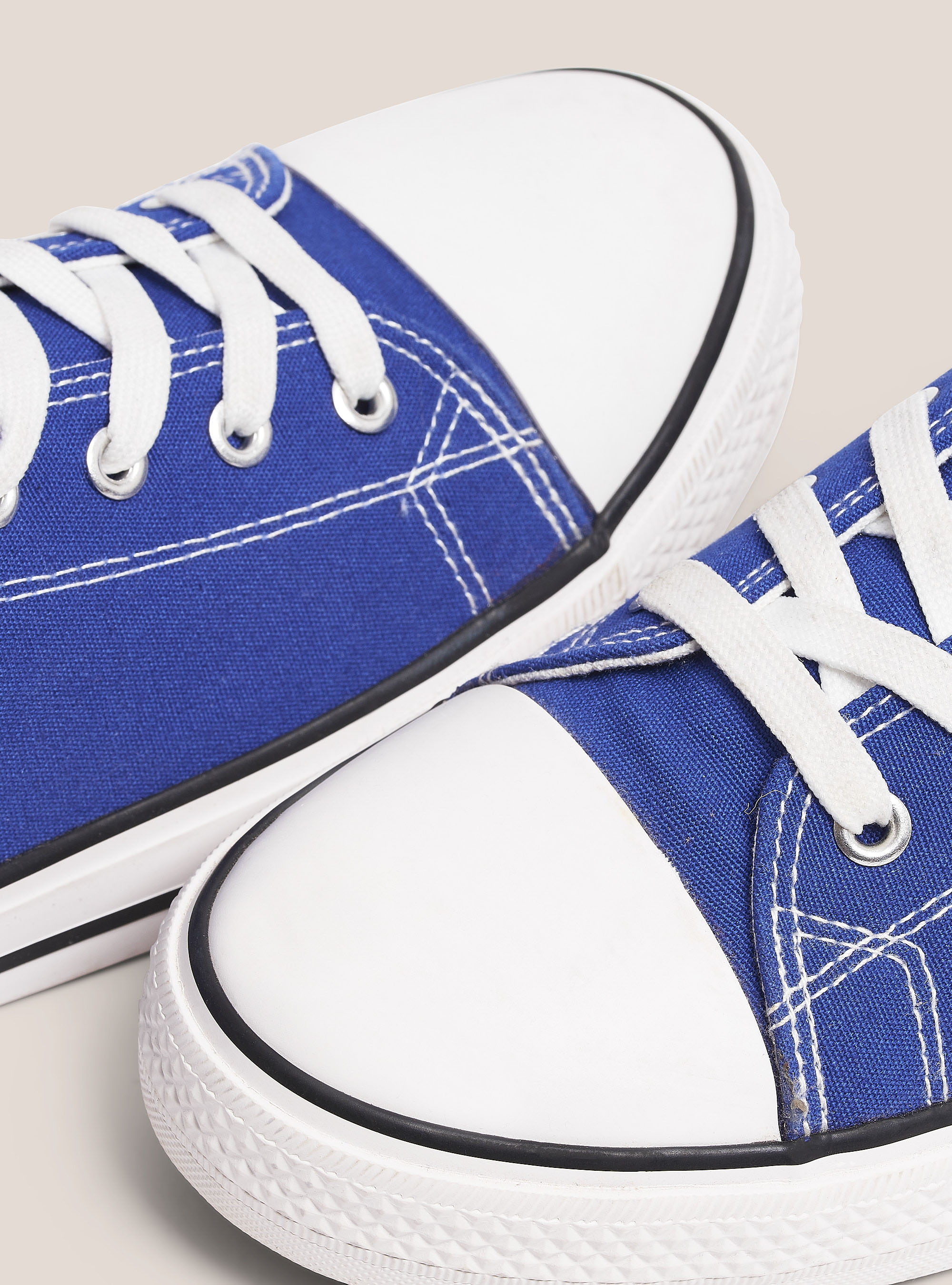 Low trainers in light fabric, C2227 ROYALE