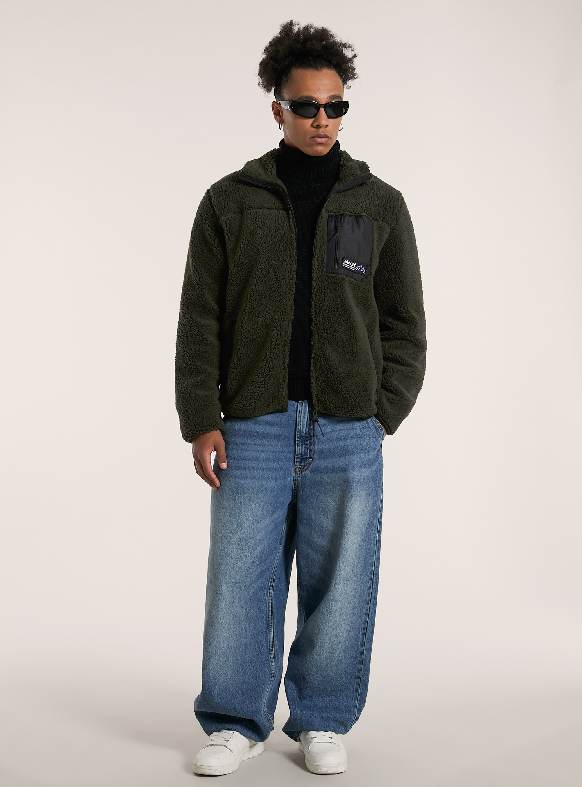 Veste Teddy avec doublure polaire, KY1 KAKY DARK