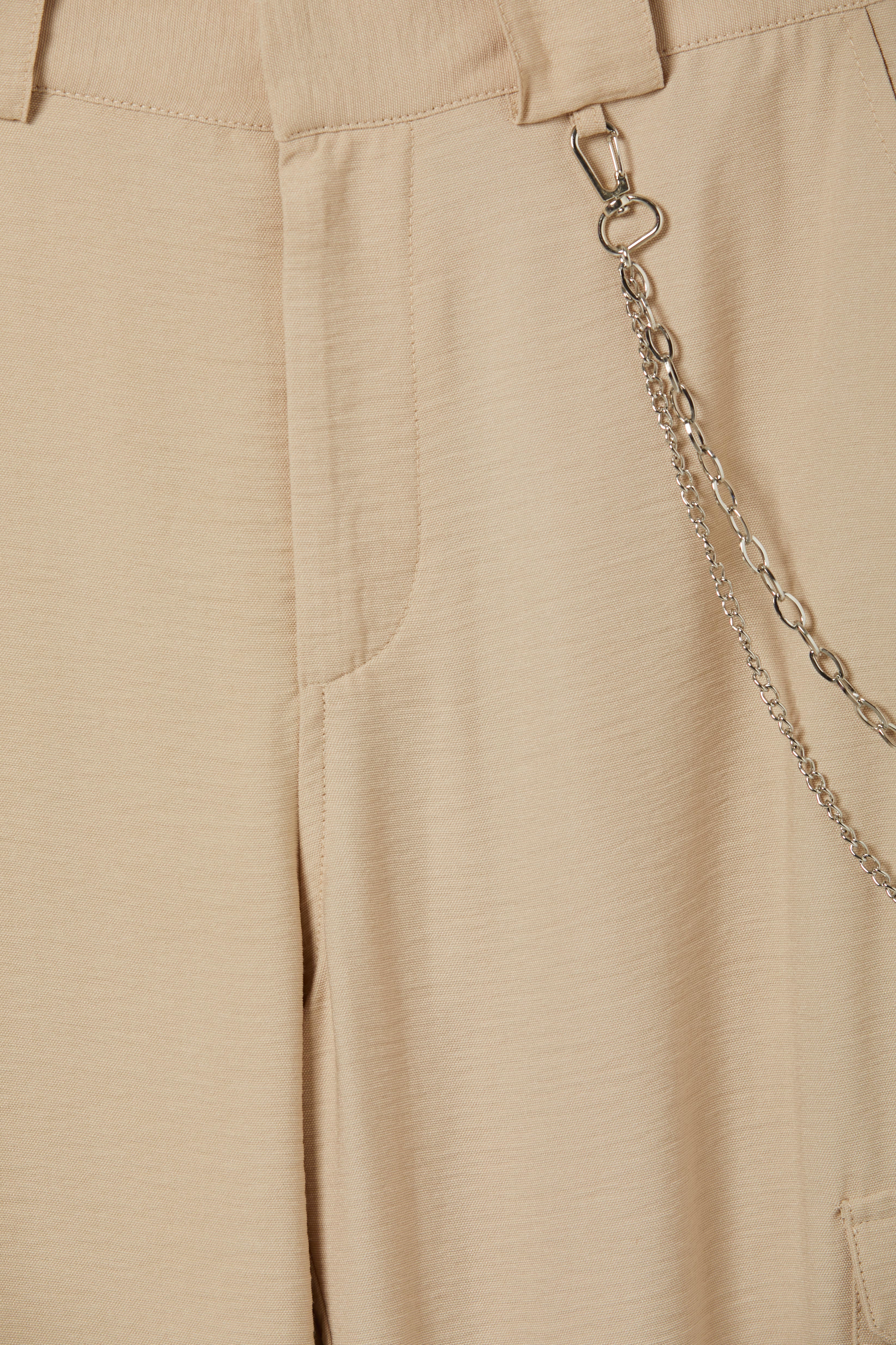 Linen blend chain trousers, BG2 BEIGE MEDIUM