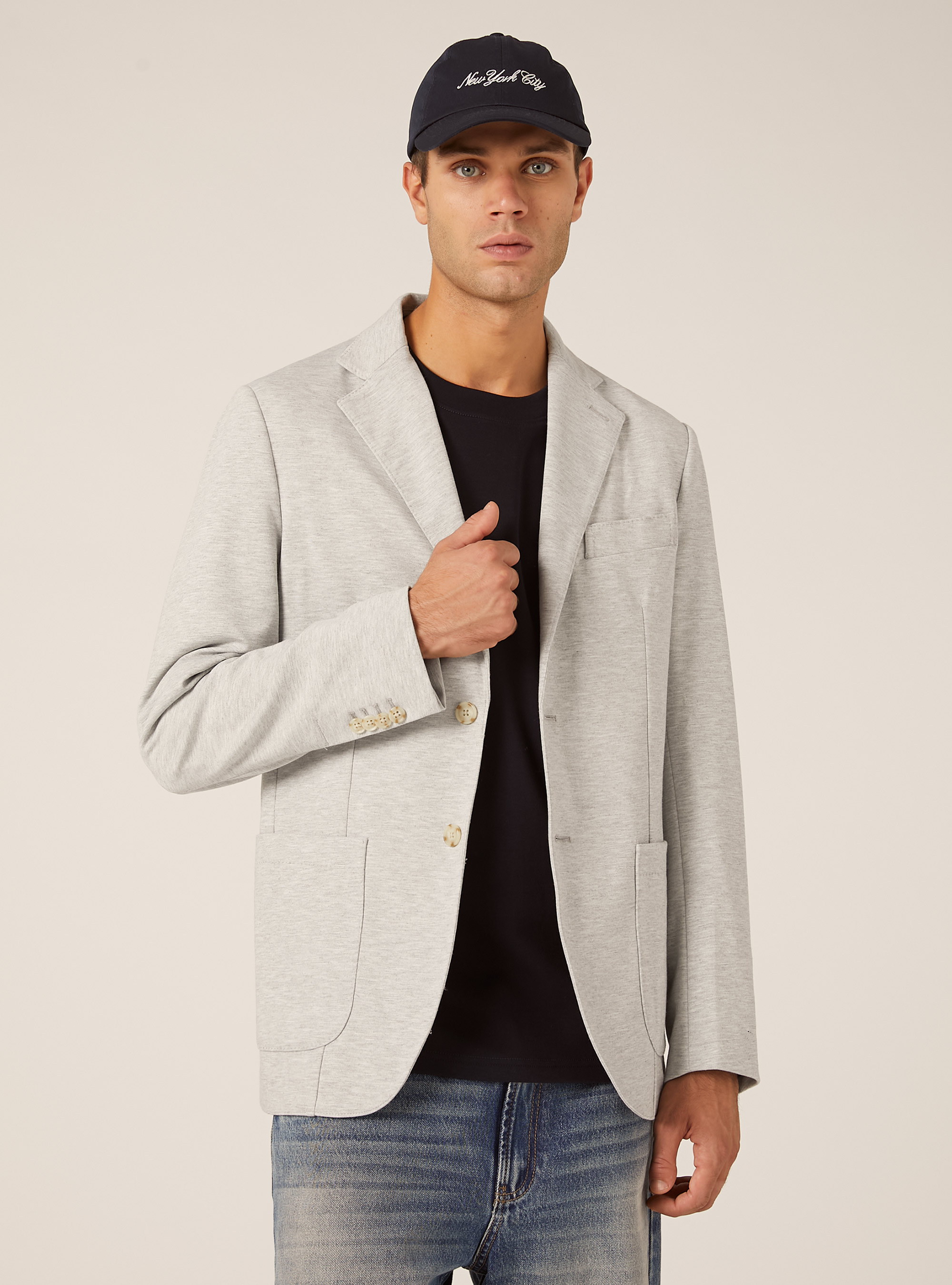 Jersey jacket, MGY3 GREY MEL LIGHT