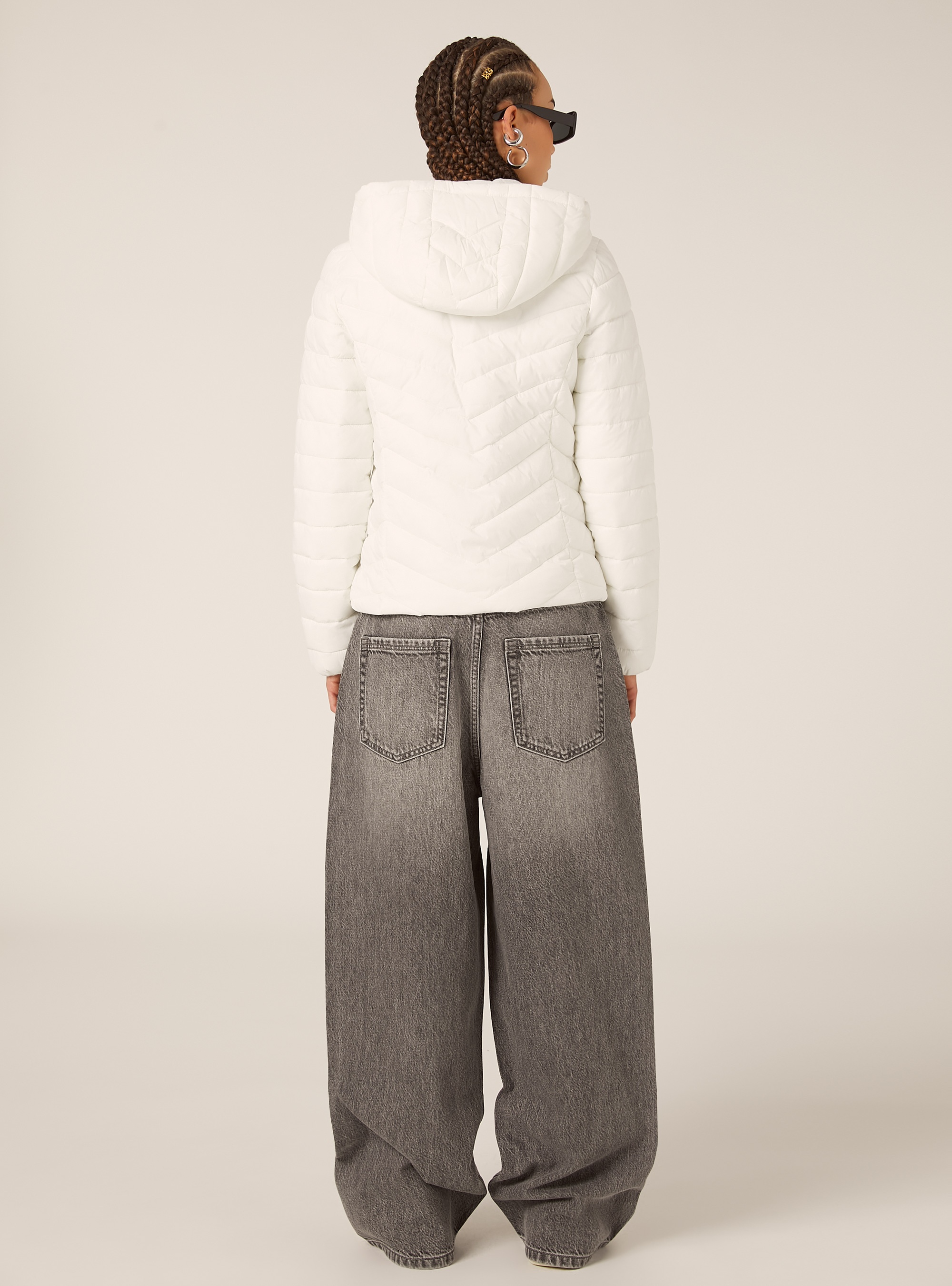 Jacket with recycled padding, WH1 OFF WHITE