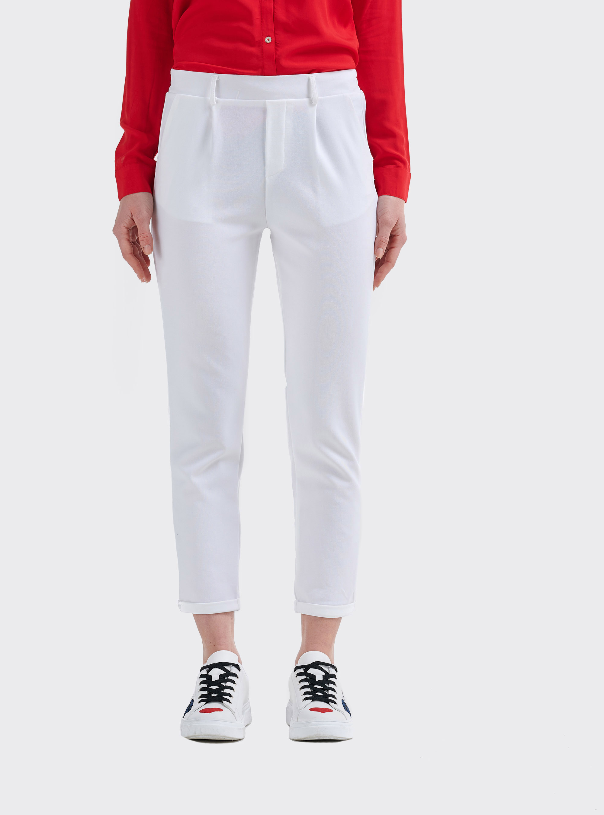 Pantalon jogger, BLANCO