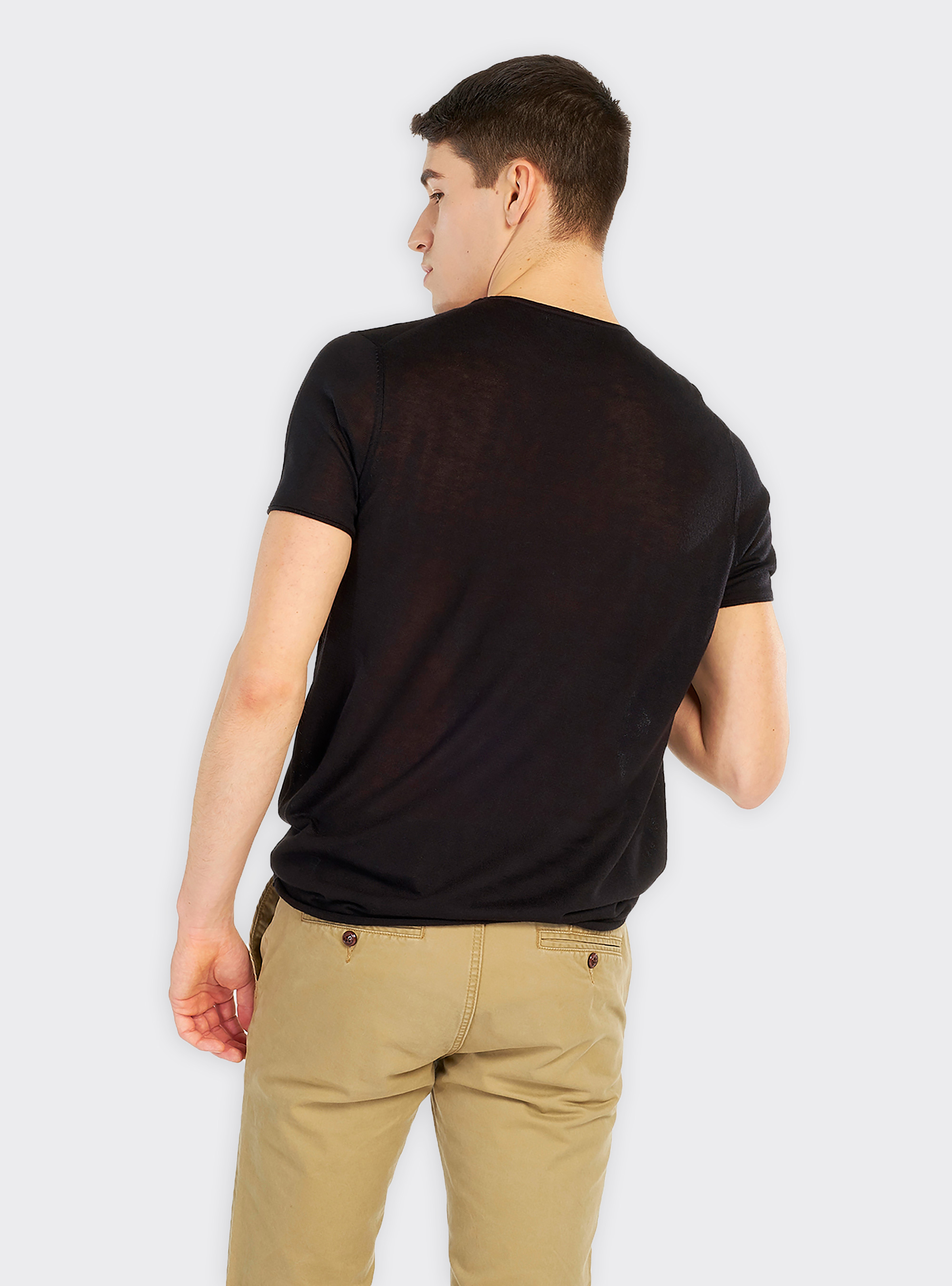 Jersey de manga corta, NEGRO