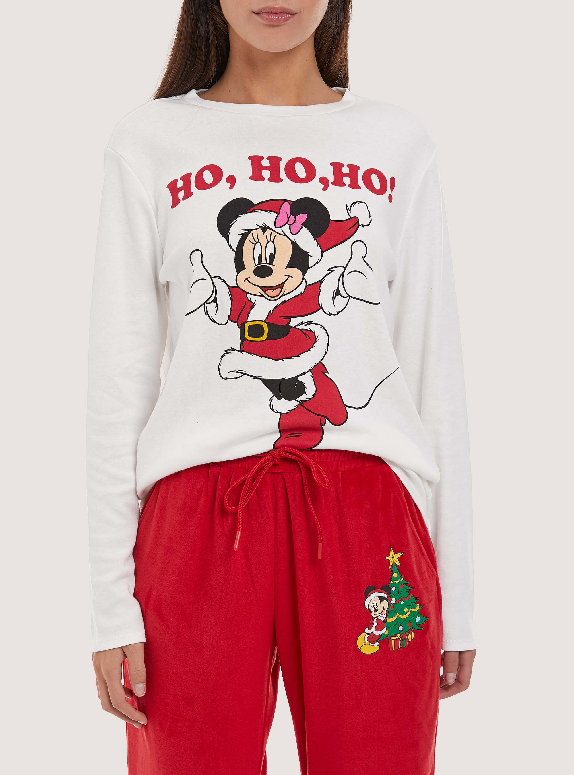Pigiama minnie claus interlock ciniglia, WH2 WHITE