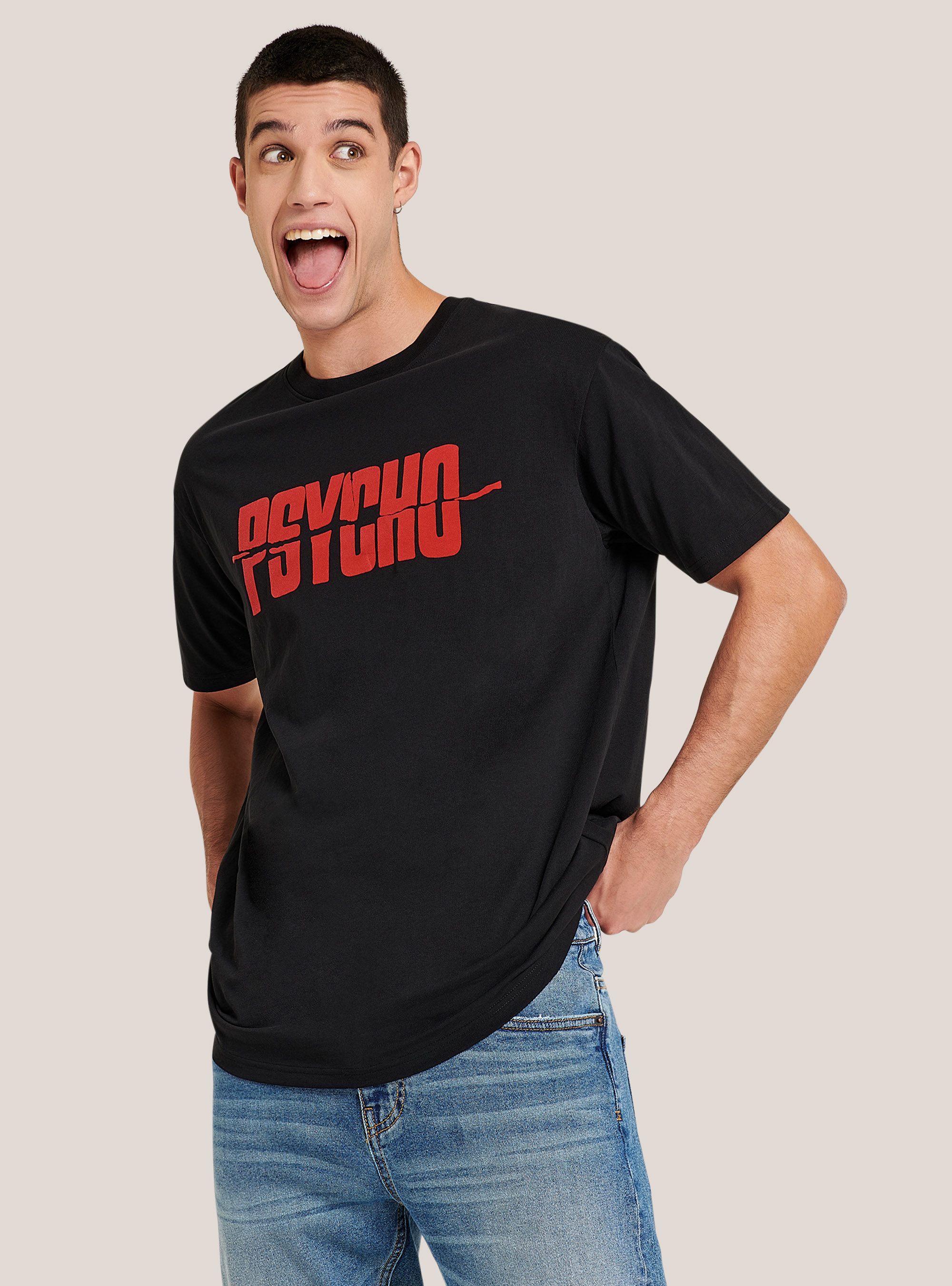 Psyco x Alcott T-shirt, BLACK