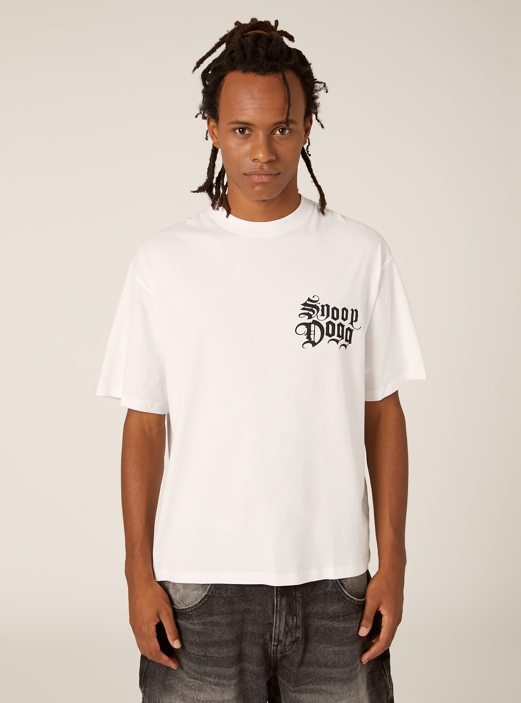 Snoop Dogg boxy fit T-shirt / Alcott, WH3 WHITE