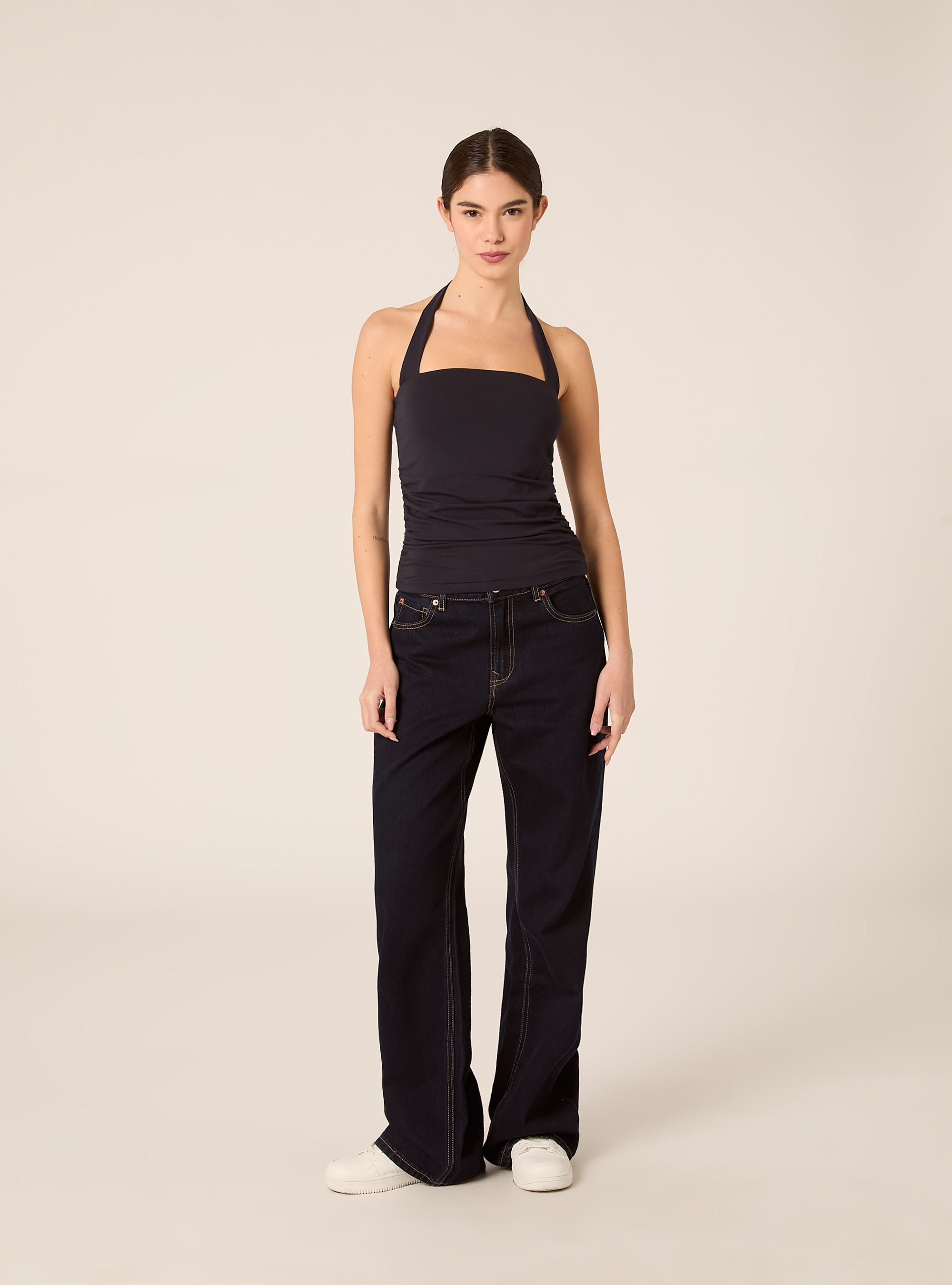 Jersey-Bandeau-Top, NA2 NAVY MEDIUM