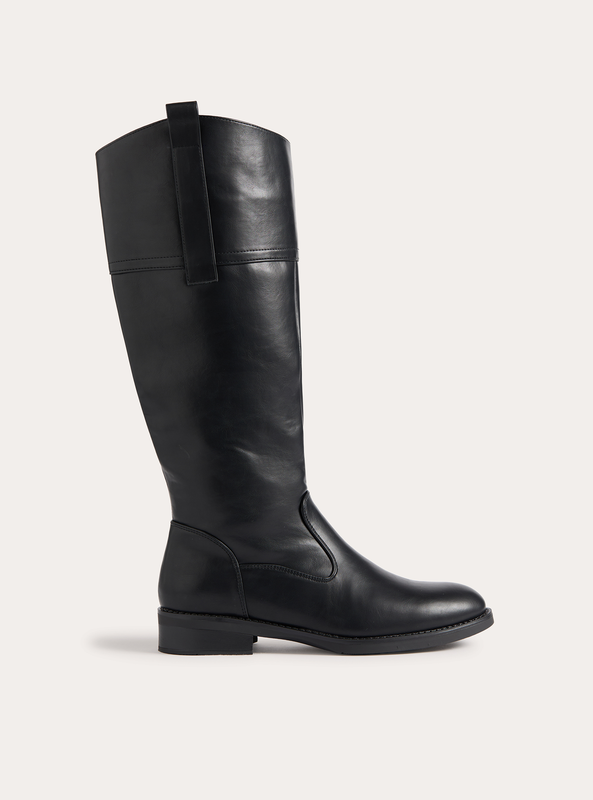 Hohe Stiefel in Lederoptik, BK1 BLACK