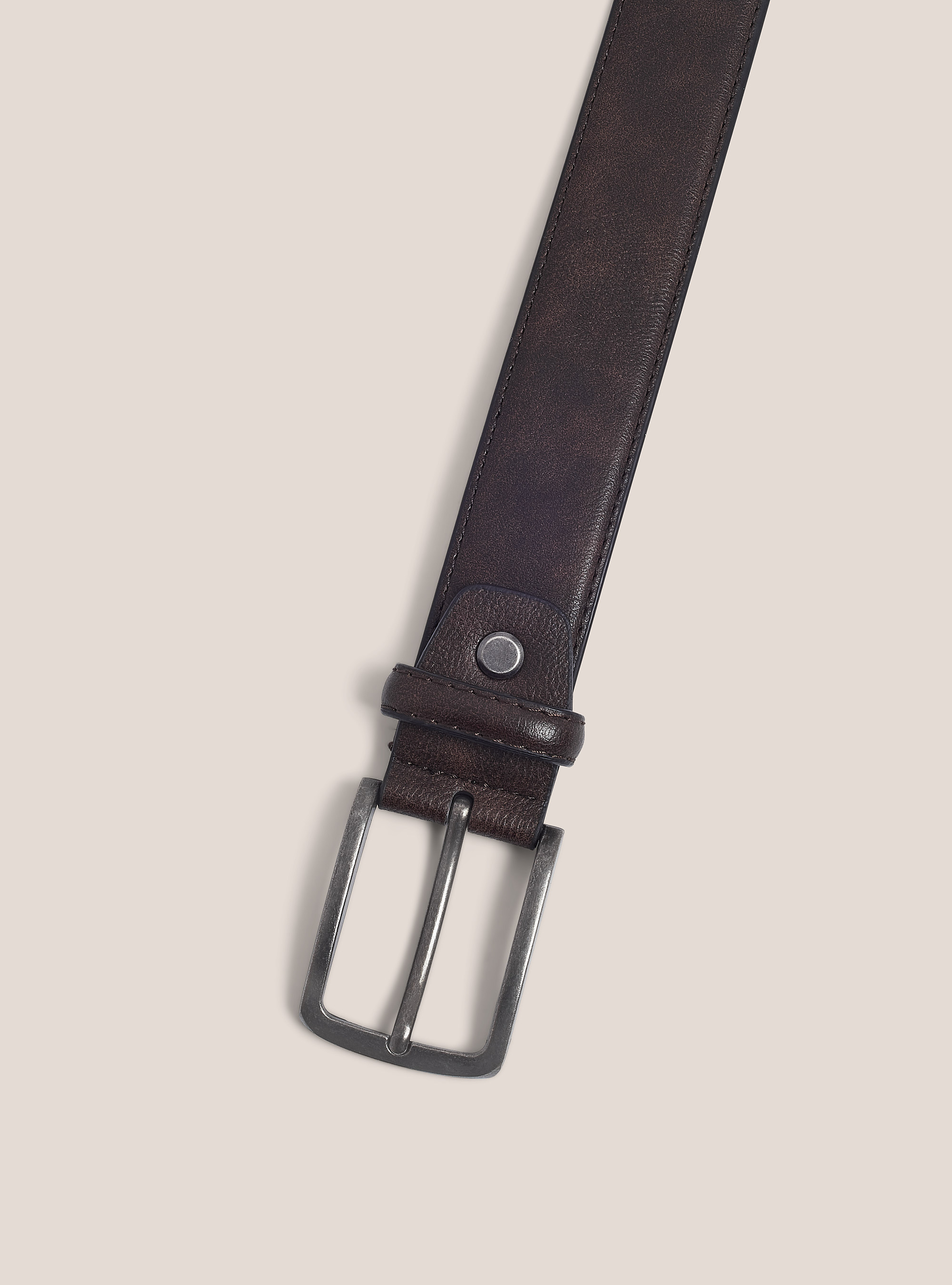 Leather effect belt, C544 BROWN
